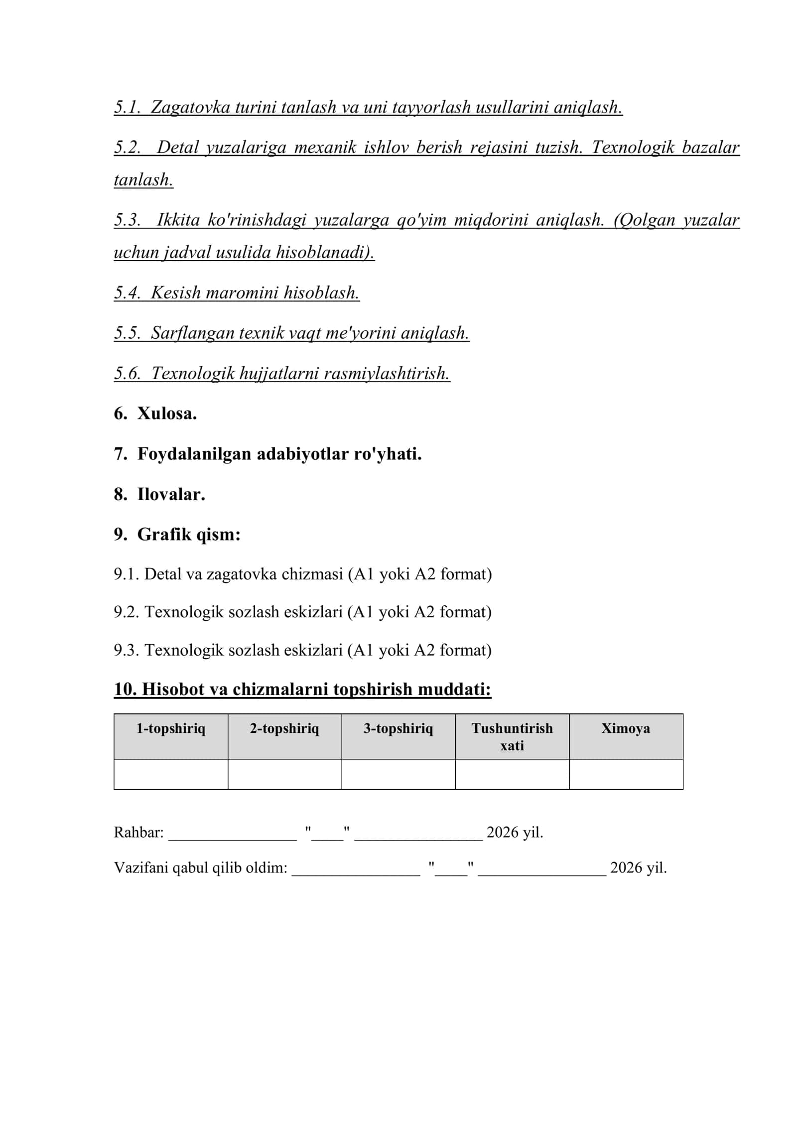"Mashinasozlik texnologiyasi" 2