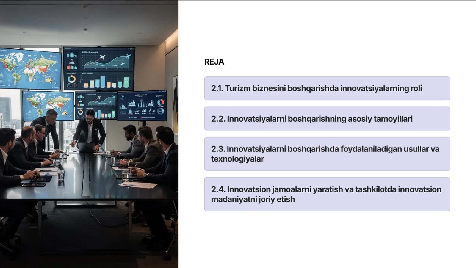 Turizm biznesini boshqarishda innovatsiyalarning roli 2
