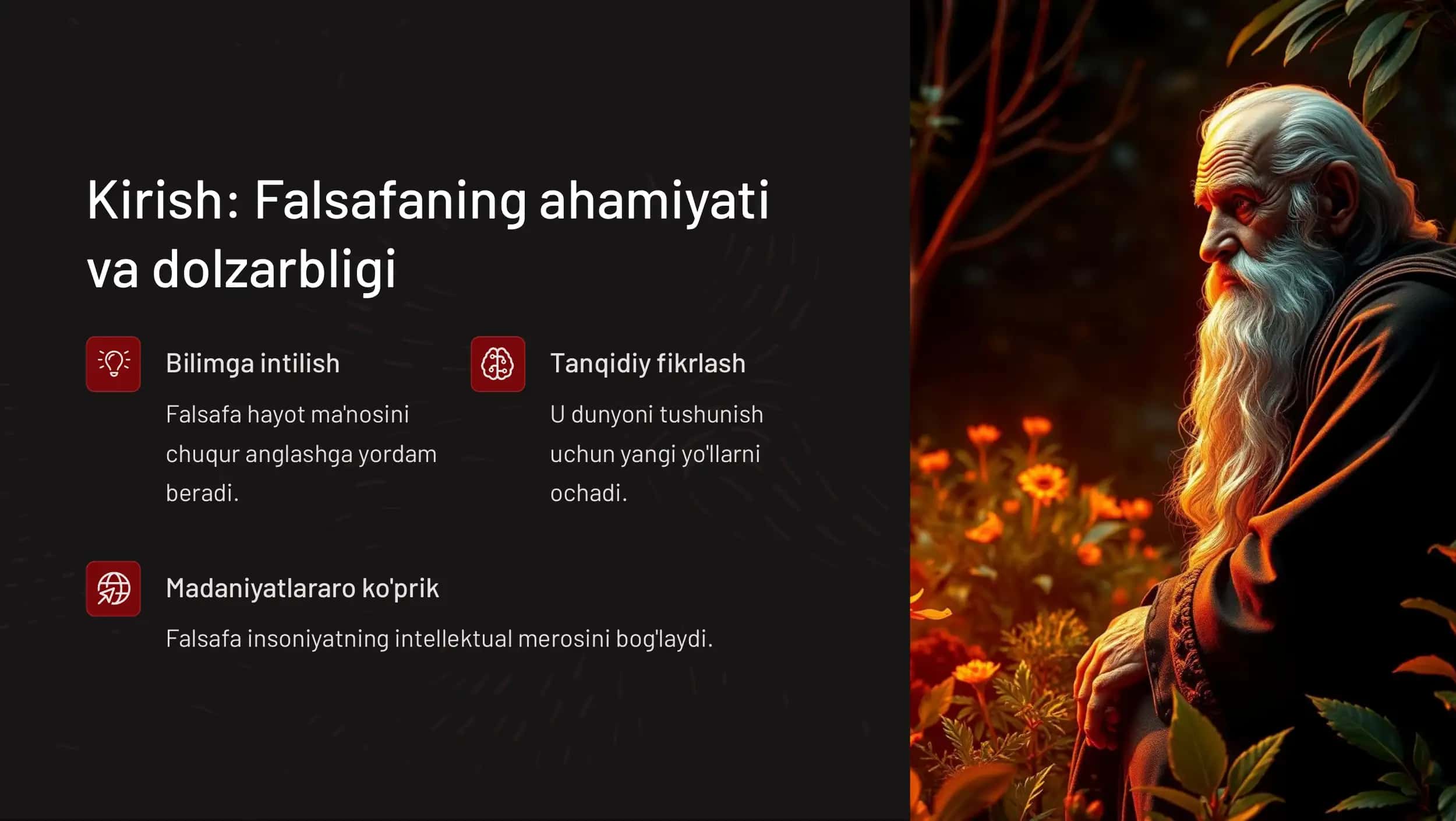 Falsafa mohiyatiga Sharq va G'arb mutafakkirlari ta'riflari tasnifi 2