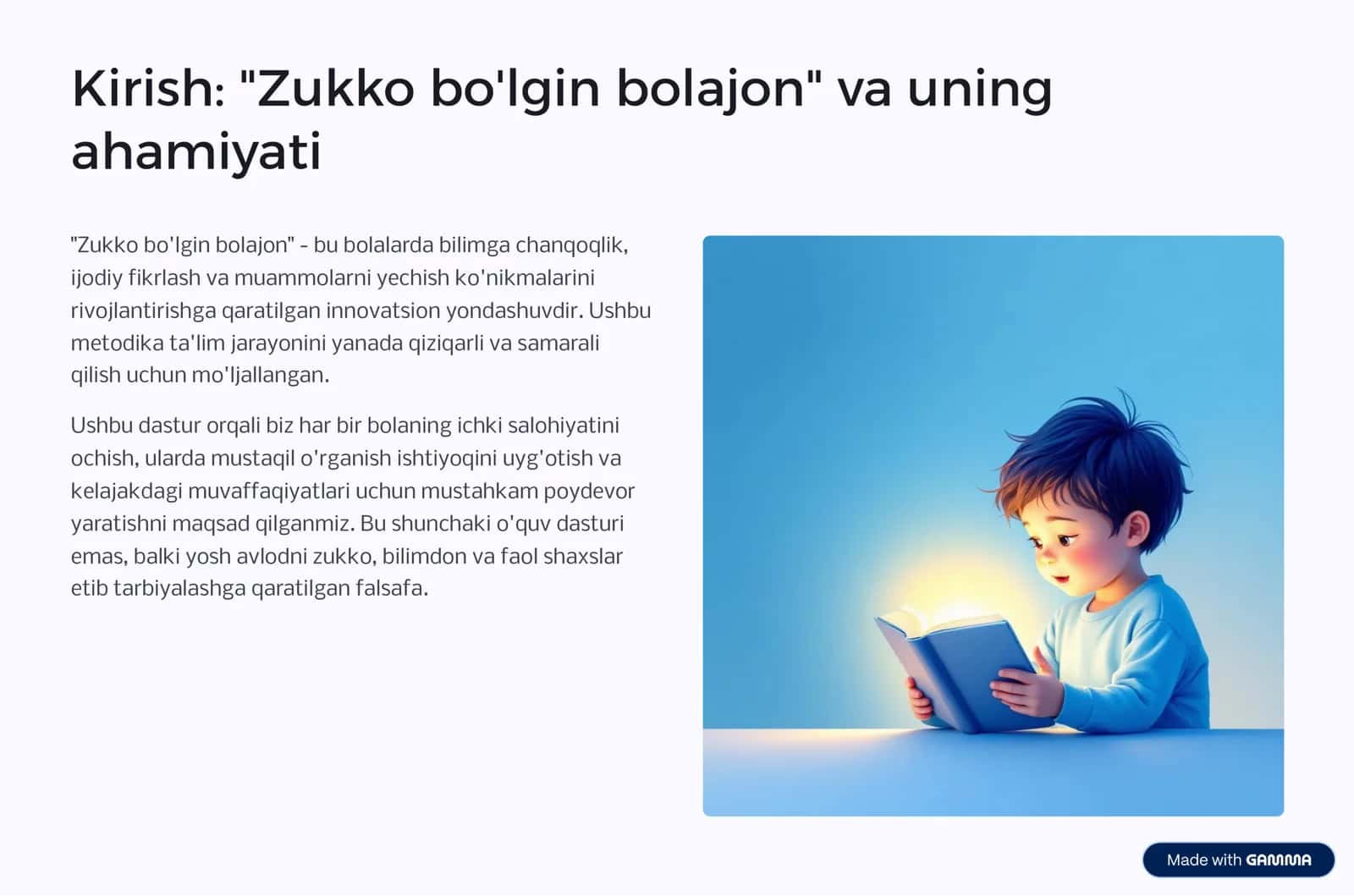 Zukko bo'lgin bolajon 2