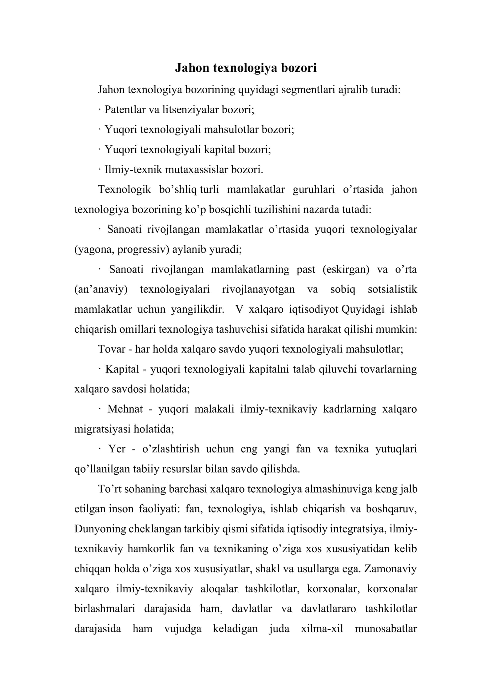 Jahon IT bozorini rivojlanish muammolari va trendetsiyalari 2