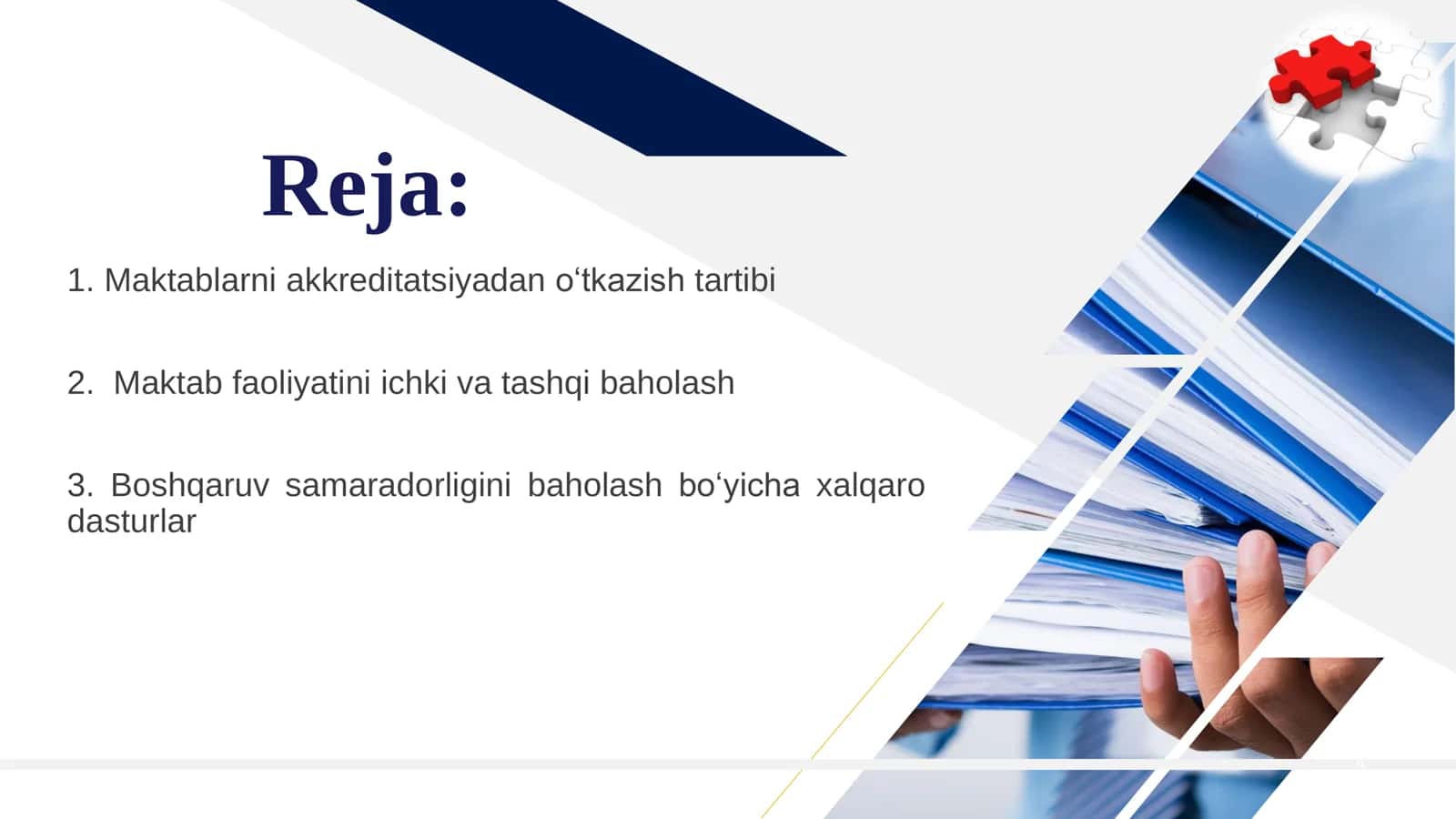 Menejerlik o'uv kursi tinglovchilari uchun  UMUMIY O‘RTA TA’LIM MUASSASASINI BOSHQARISH 2 2