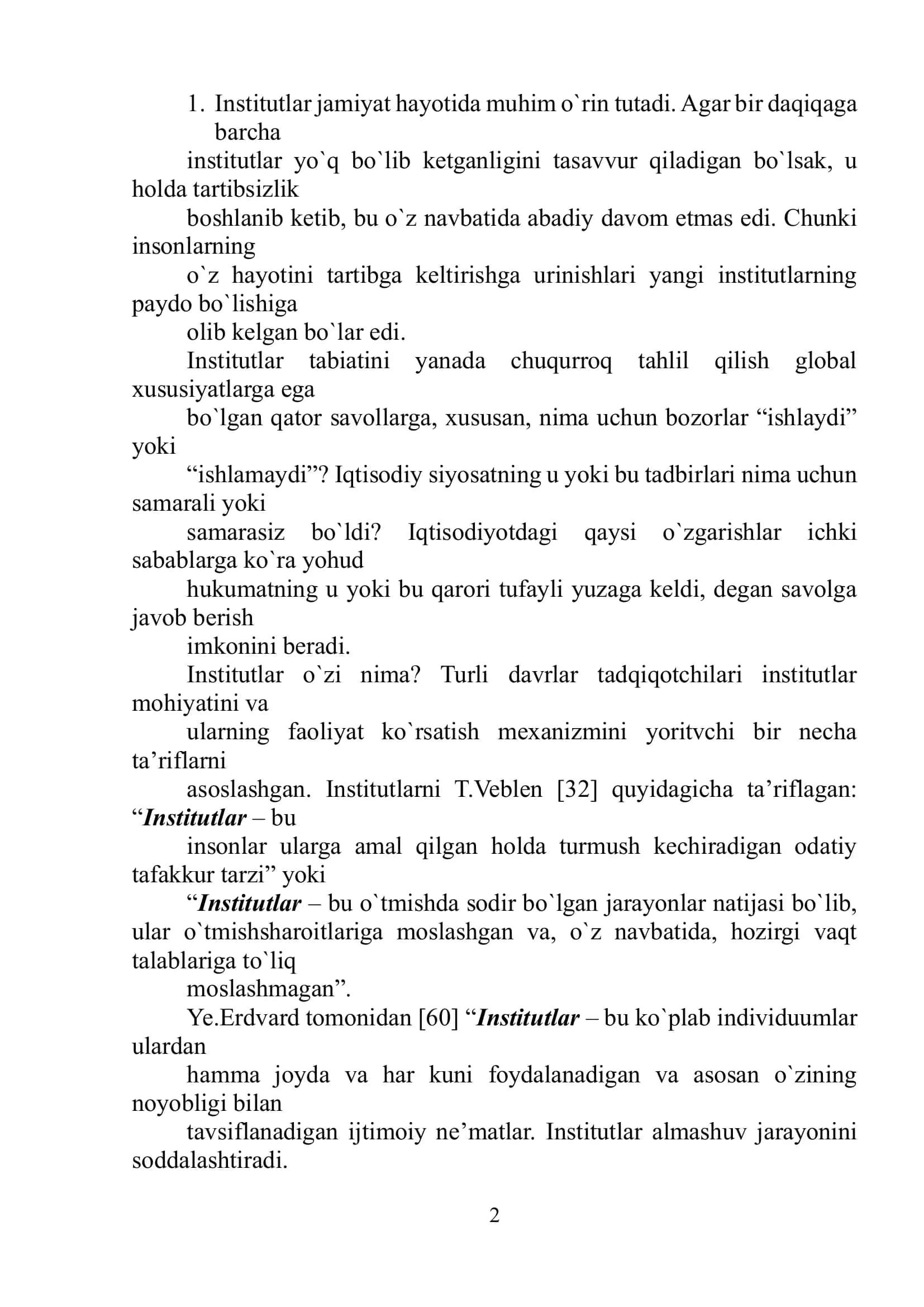 IQTISODIYOTNING BARQARORLIGI TAMINLOVCHI INSTITUTLAR VA ULARNING JAMIYAT RIVOJLANISHIDAGI ROLI 2