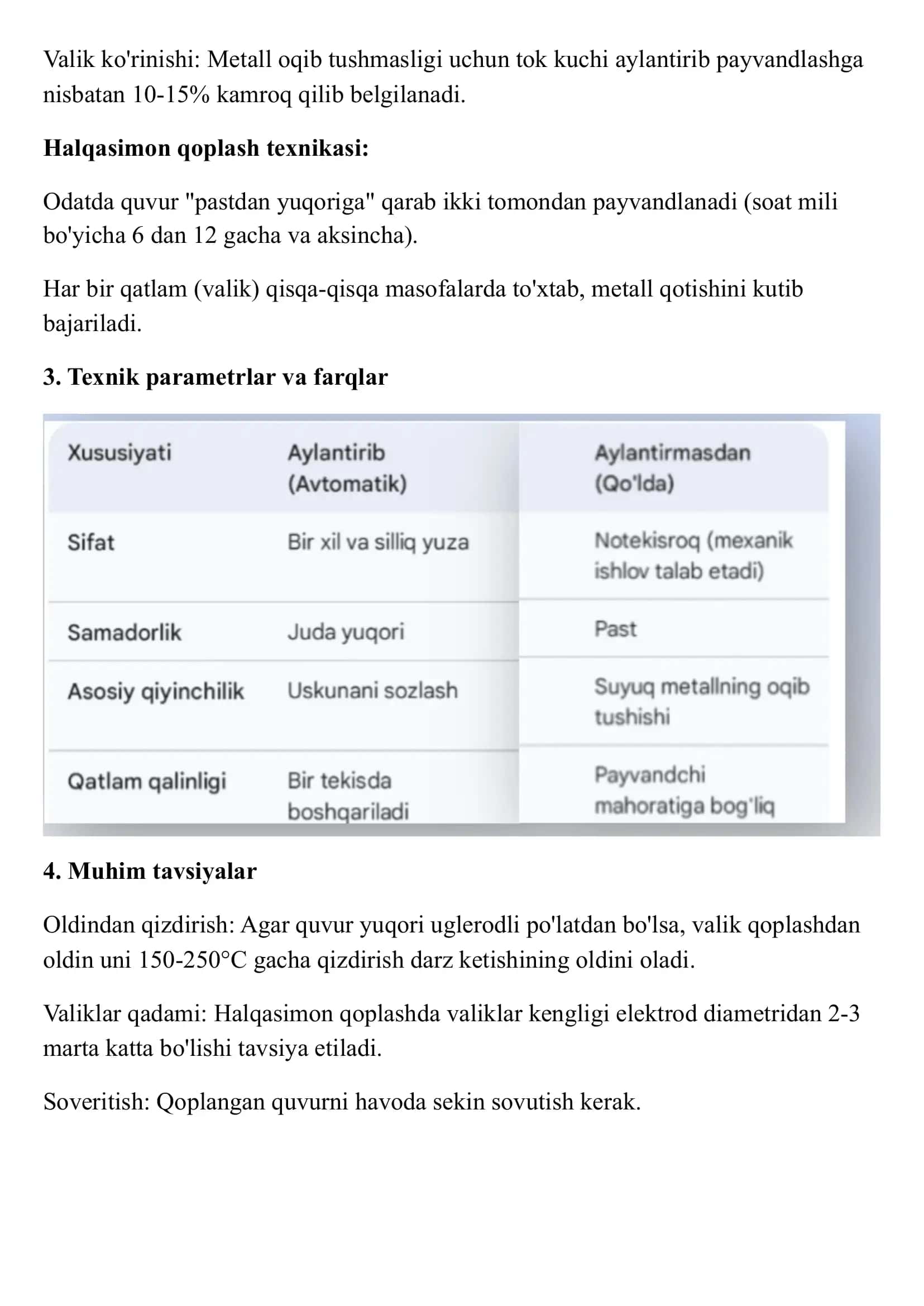 Aylantirib payvandlash (Rotatsion usul) 2