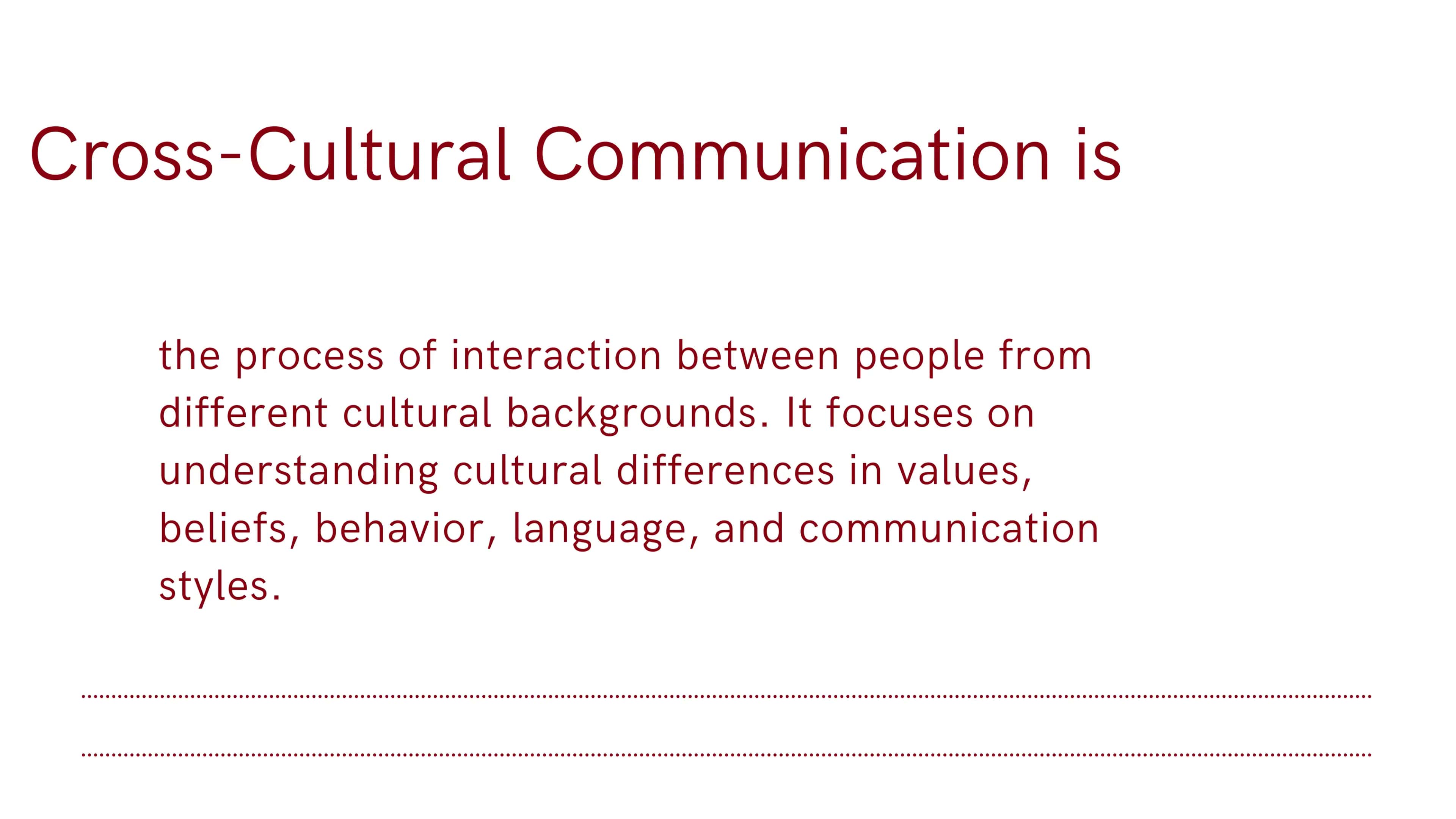 Cross-cultural comunication 2