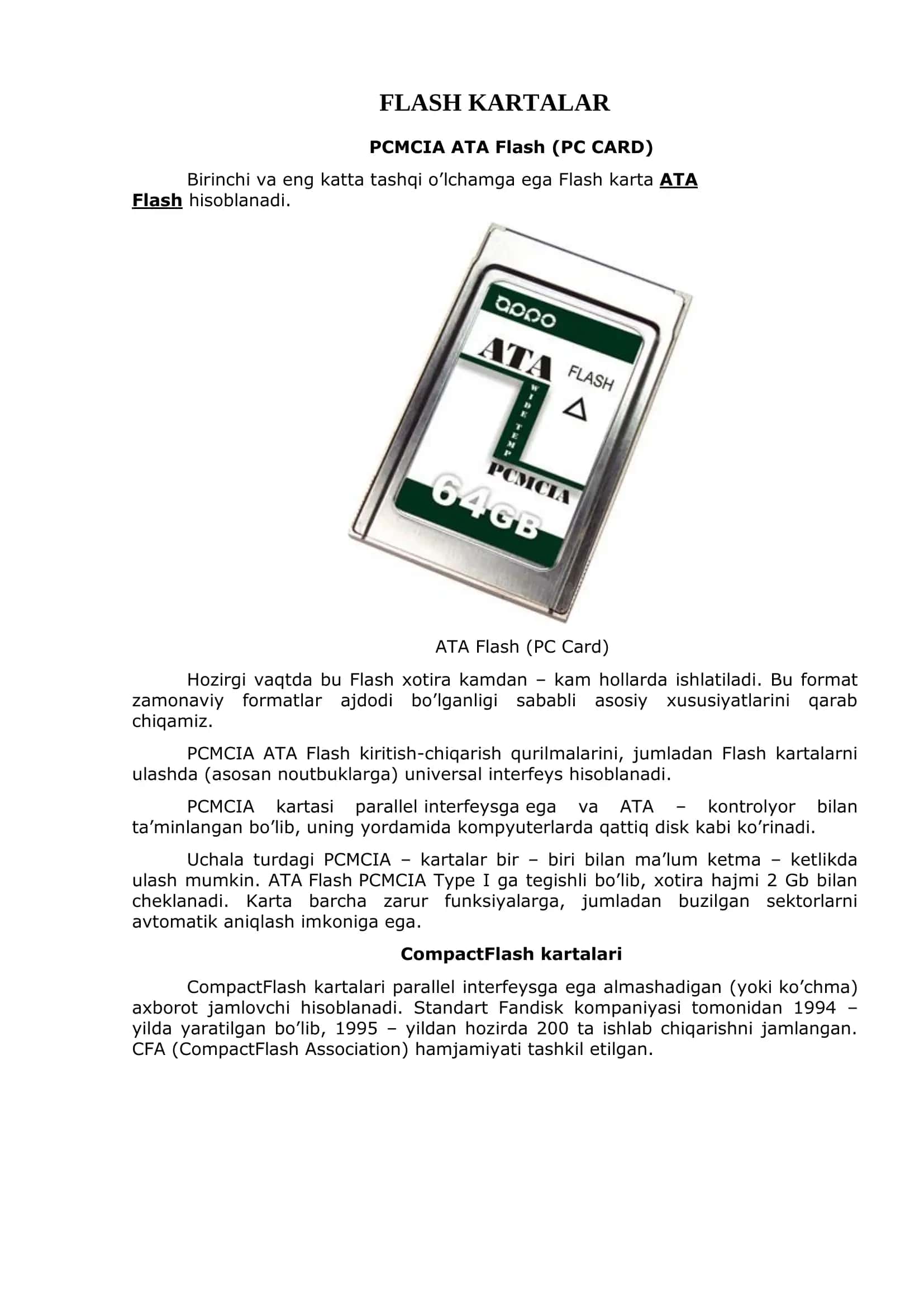PCMCIA ATA Flash (PC CARD) 2