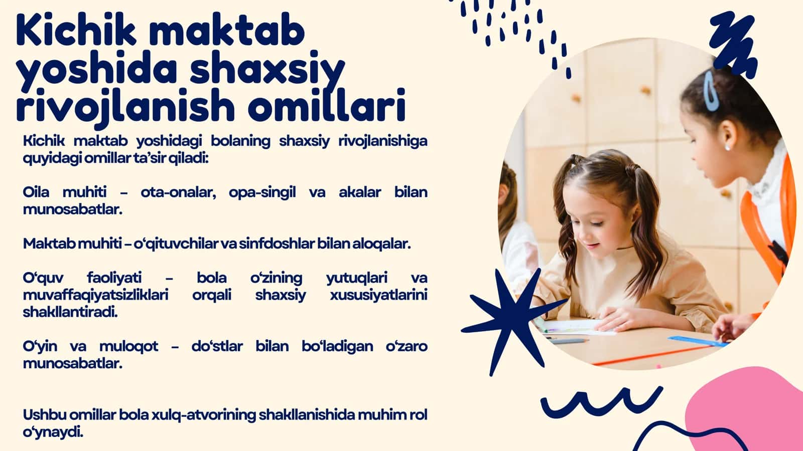 Kichik maktab yoshidagi bolalarning shaxsiy rivojlanishi 2