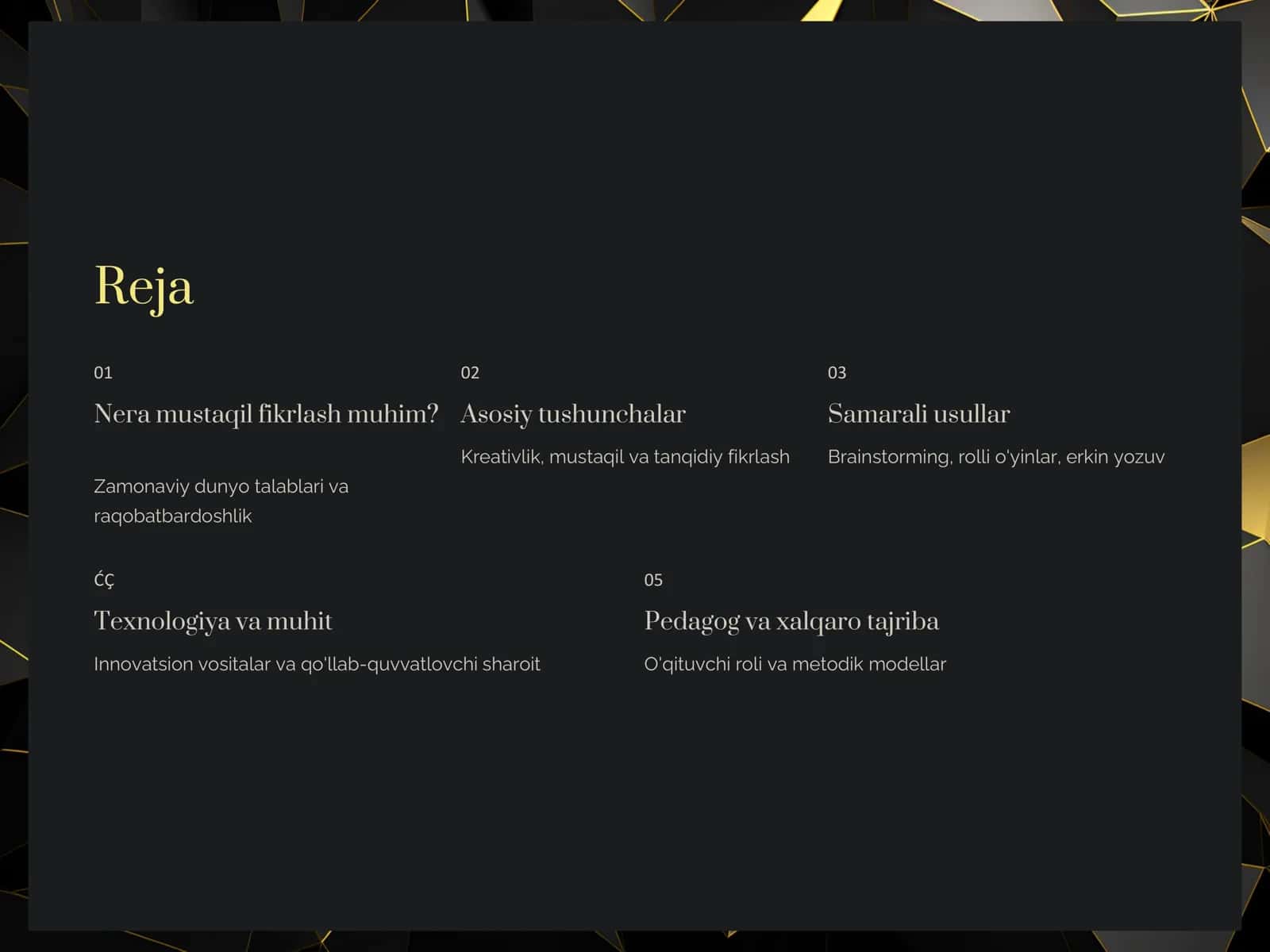 Talabalarning Mustaqil va Ijodiy Fikrlashini Rivojlantirish Texnikalari 2