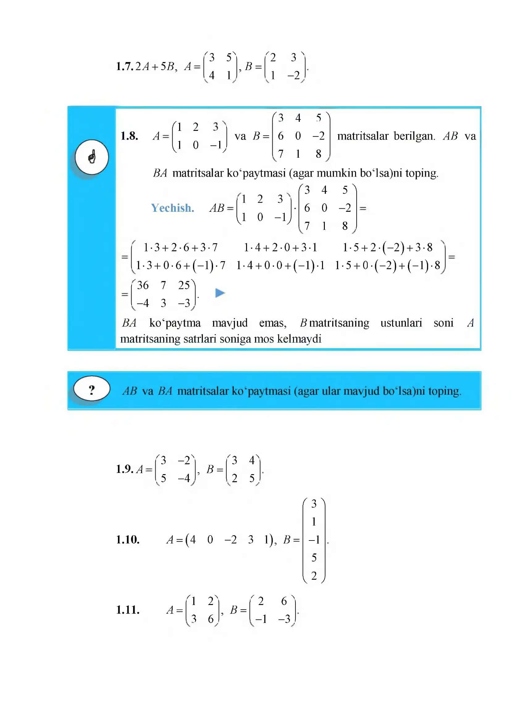 MATRITSALAR. TEXNOLOGIK MATRITSA 2