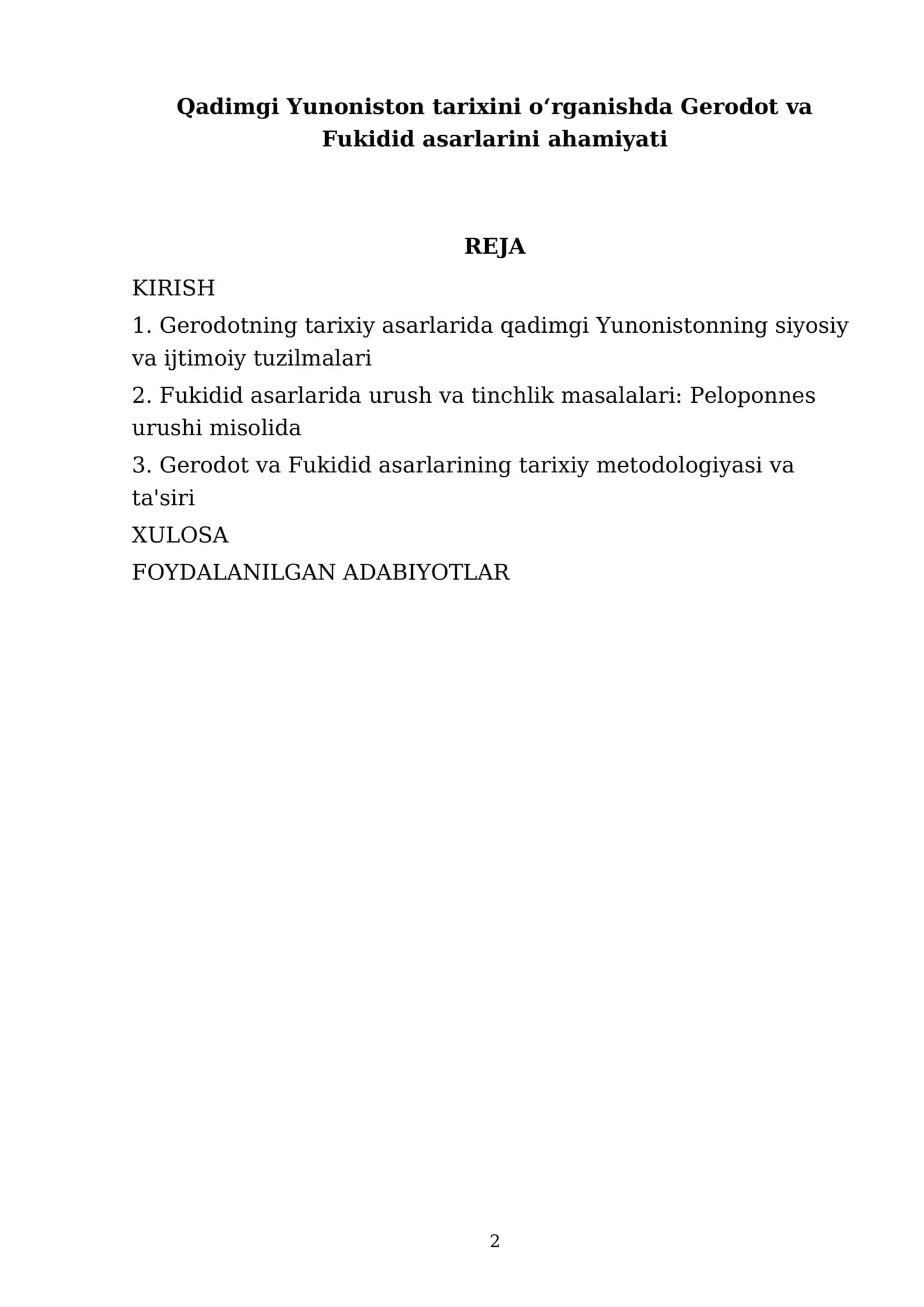 Qadimgi Yunoniston tarixini o‘rganishda Gerodot va Fukidid asarlarini ahamiyati 2
