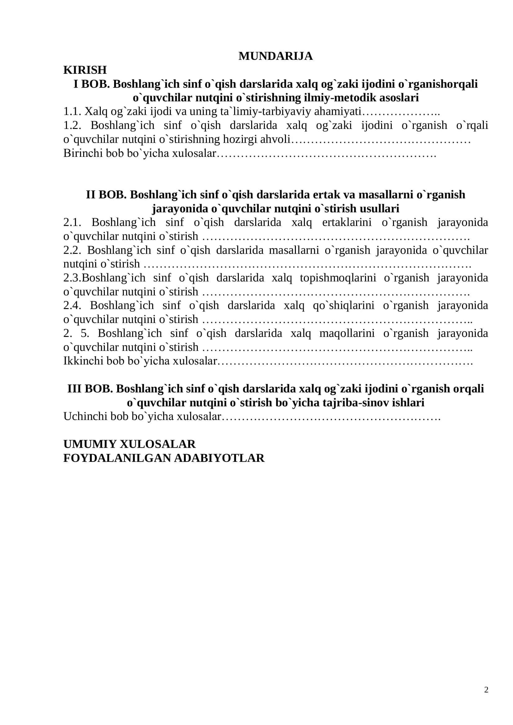 Xalq og`zaki ijodi va uning ta`limiy-tarbiyaviy ahamiyati 2