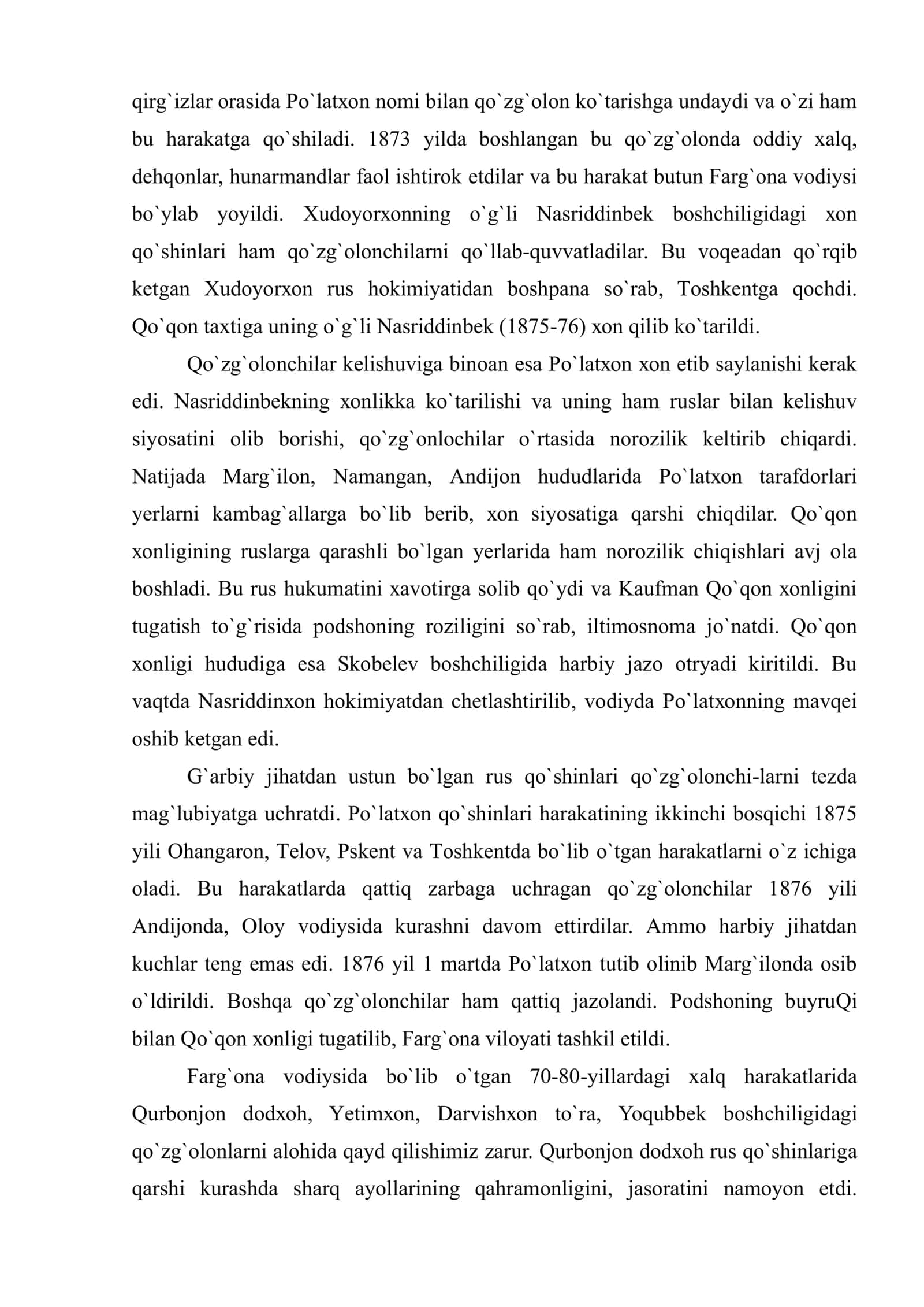 Chоrizm istibdоdigа qаrshi Turkistоn xаlqlаrining milliy-оzоdlik kurаshi. Jаdidchilik 2