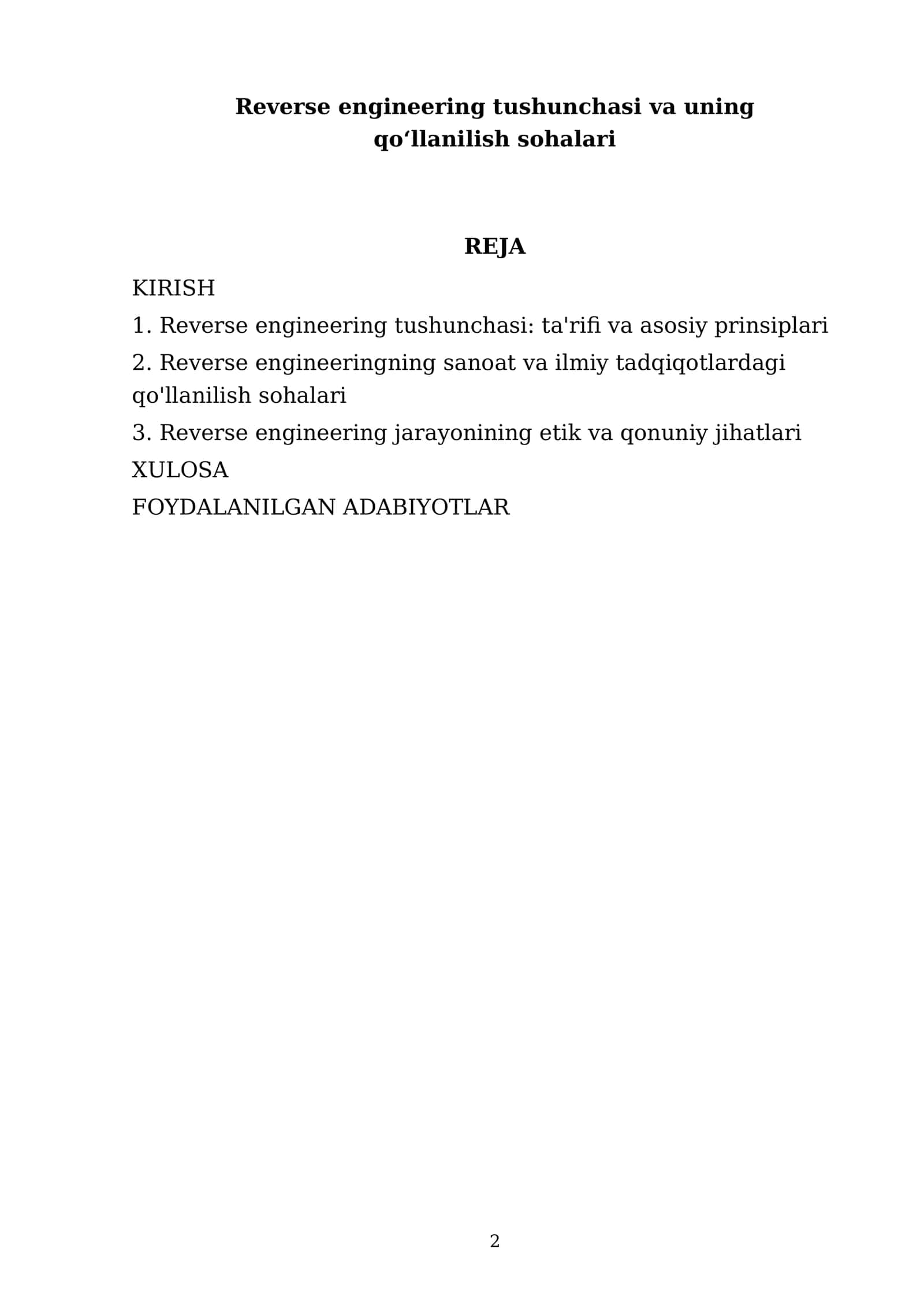 Reverse engineering tushunchasi va uning qo‘llanilish sohalari 2