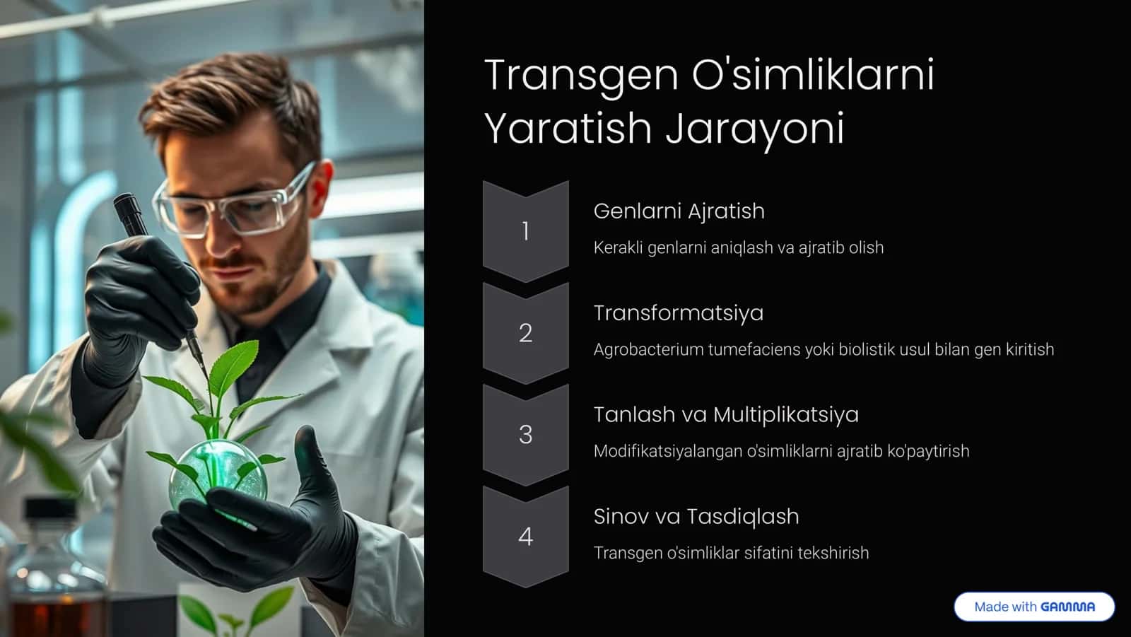 Transgen O'simliklar Texnologiyasi: Kirish 2