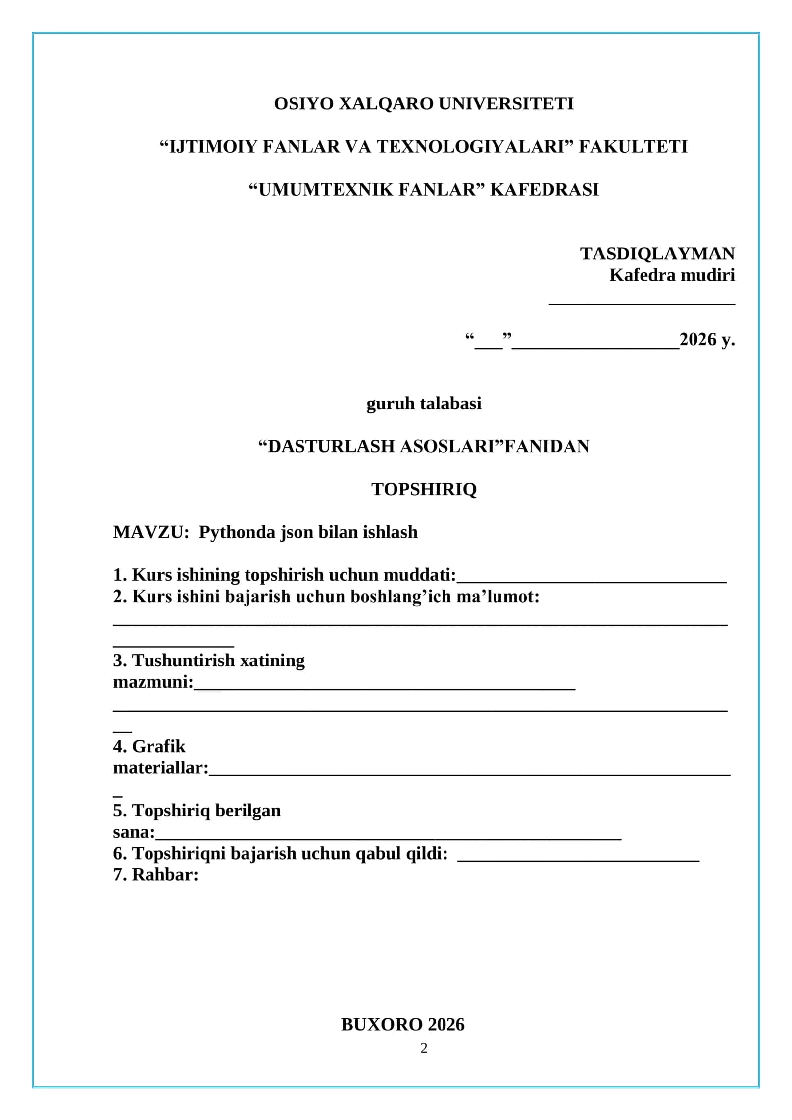 Pythonda json bilan ishlash 2
