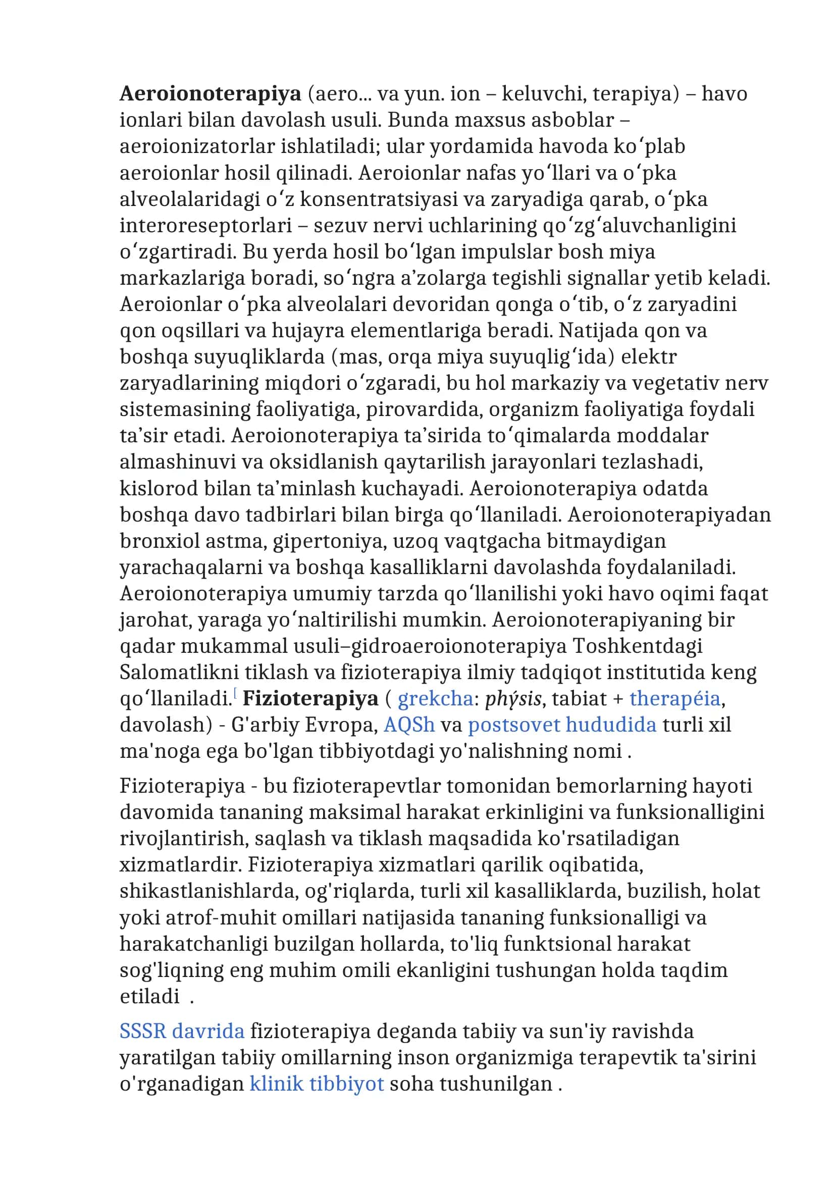 Aeroinlar va ularning davolash-profilaktik ta'siri 2