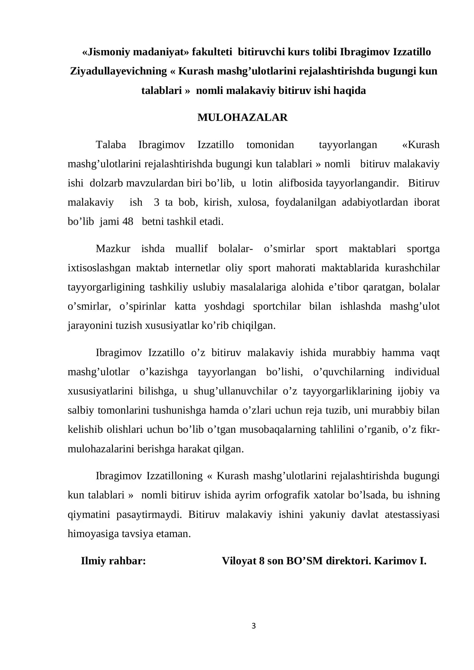 Jismoniy madaniyat va sportni o’qitish metodikasi kafedrasi 2