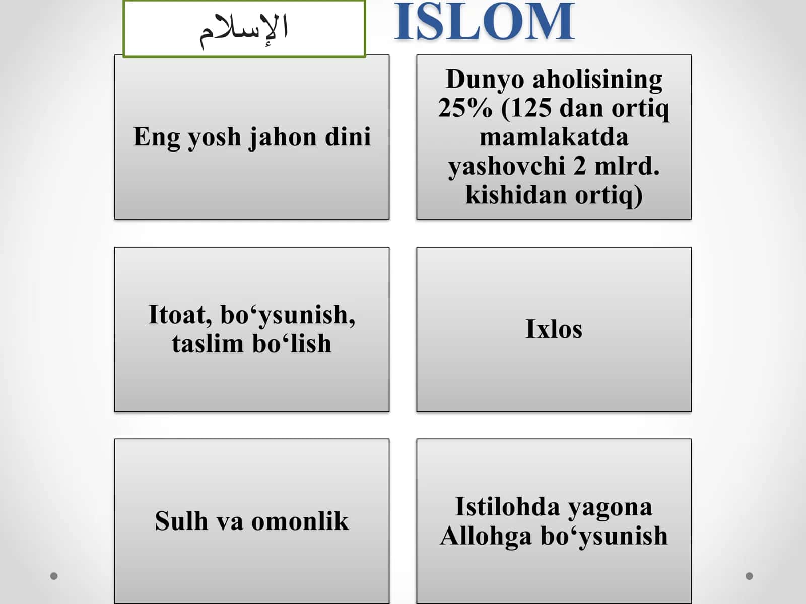 Islom qadriyatlari va ma'rifatining hozirgi davrdagi ahamiyati 2