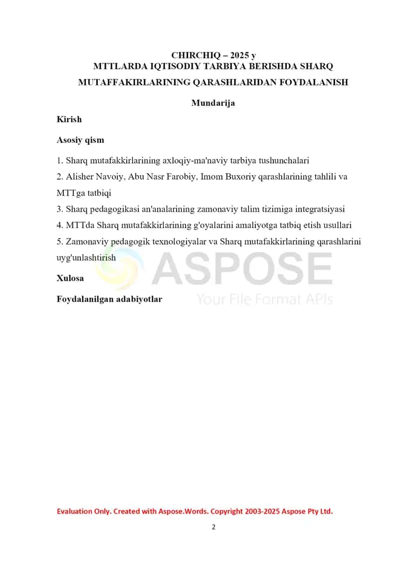 MTTlarda iqtisodiy tarbiya berishda sharq mutaffakirlarining qarashlaridan foydalanish 2