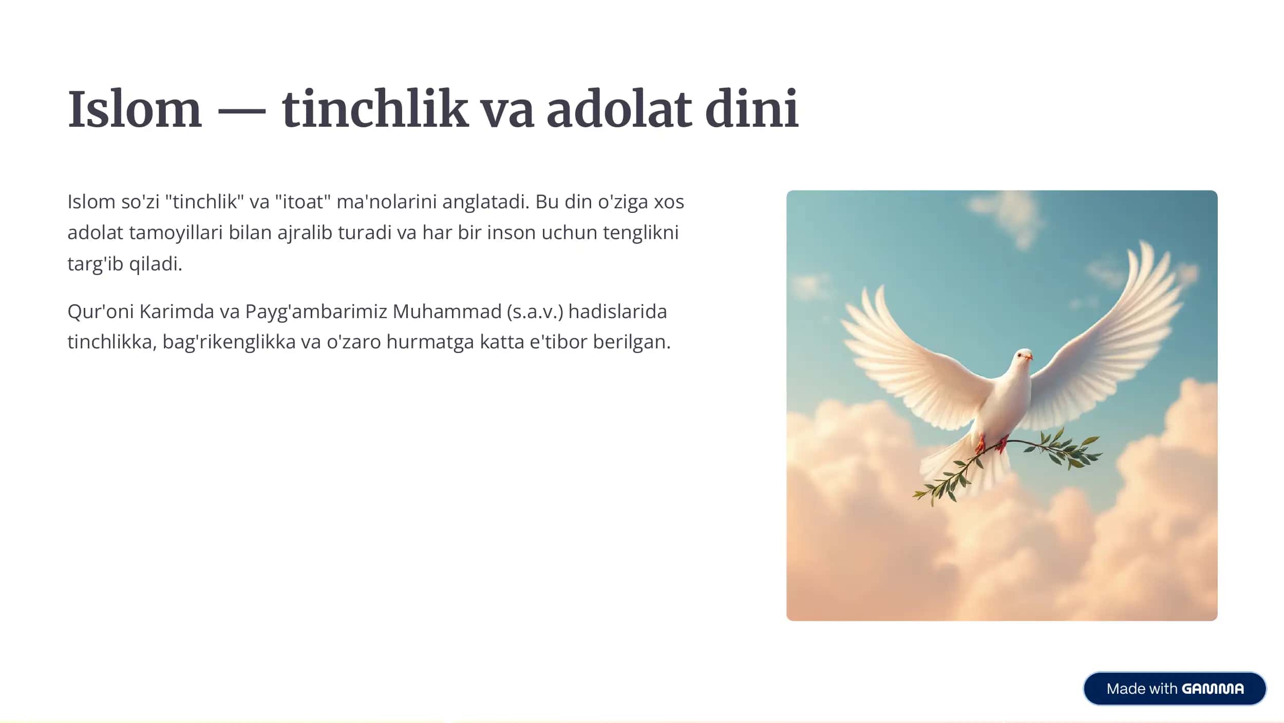 Tinchlik va adolat 2