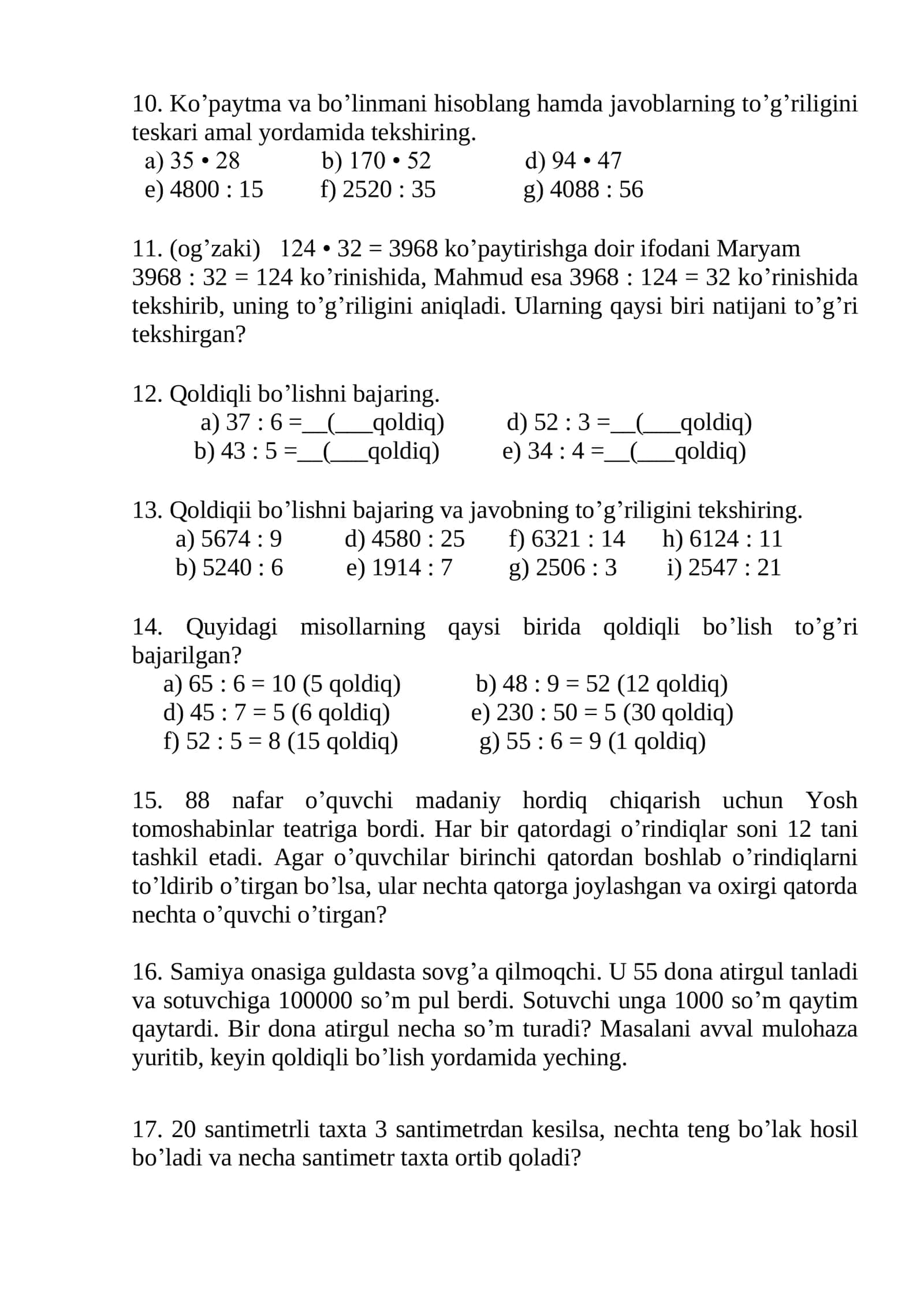 5-dars. Arifmetik amallarni bajarish 2