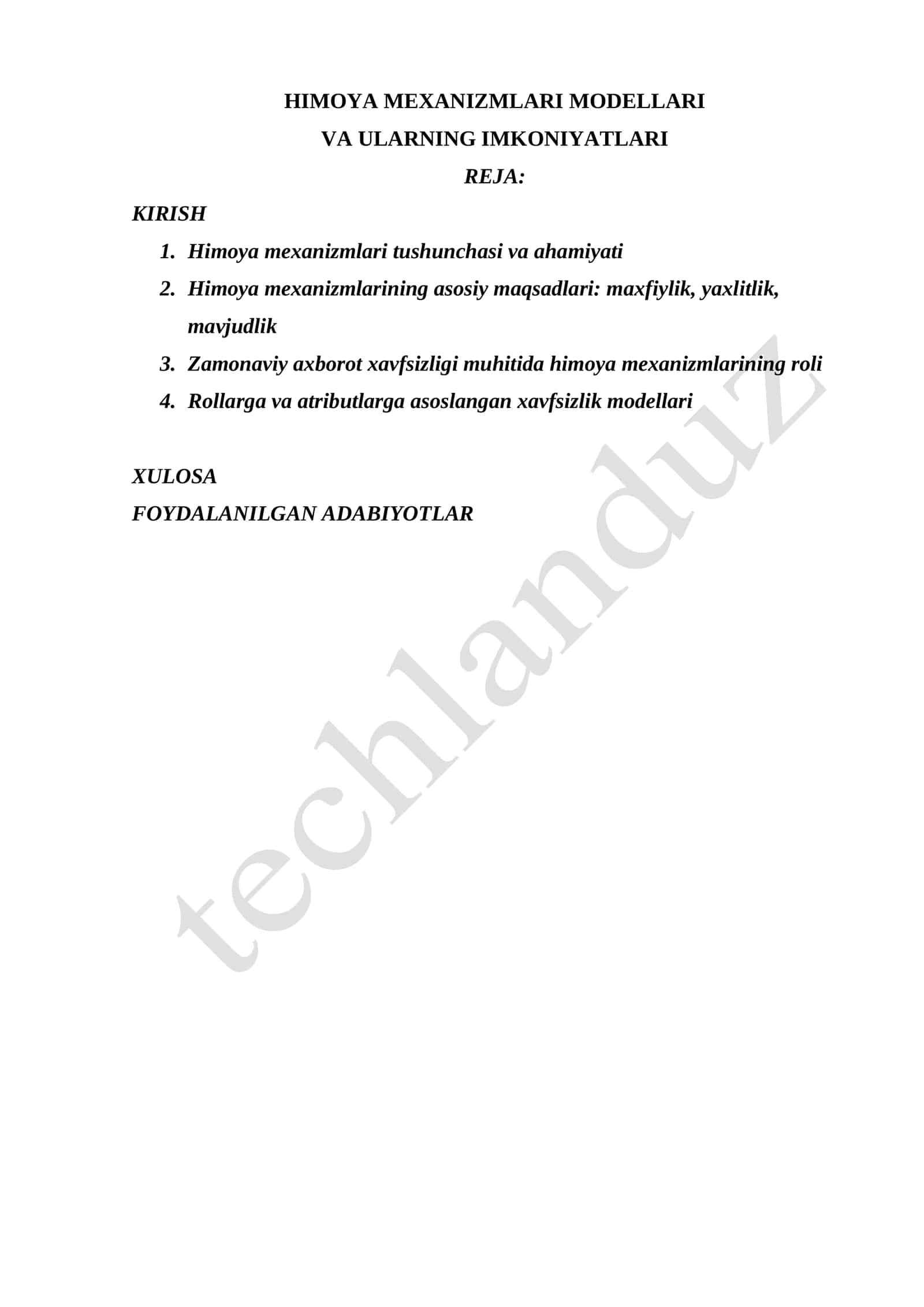 Himoya mexanizmlari modeli 2