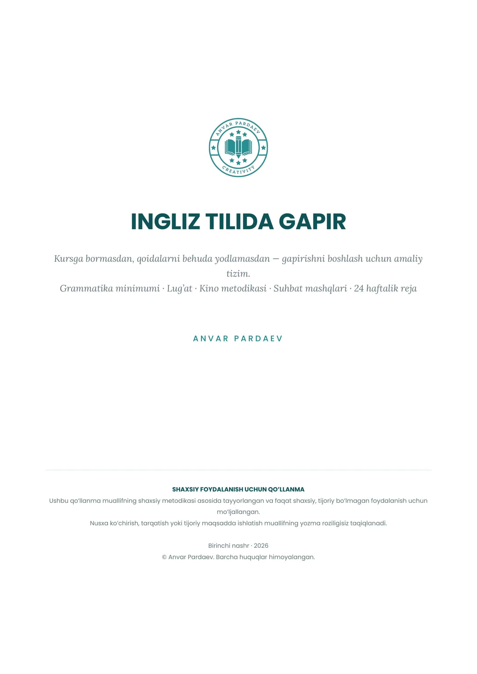 Ingliz tilida gapir — B1 dan B2 gacha amaliy qo'llanma | 106 bet, mashqlar va javoblari bilan 2