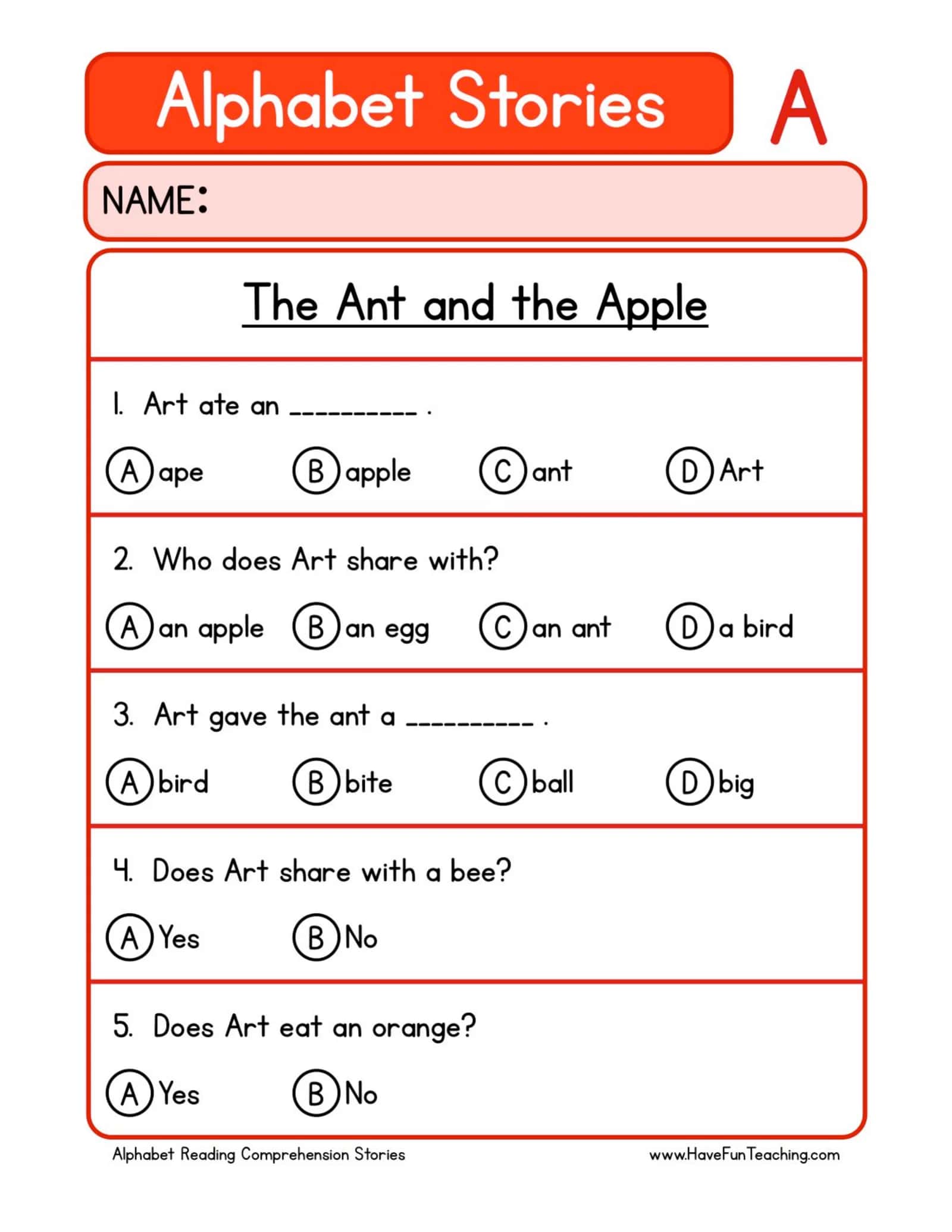 Alphabet stories Alfabet ingliz tilida 2