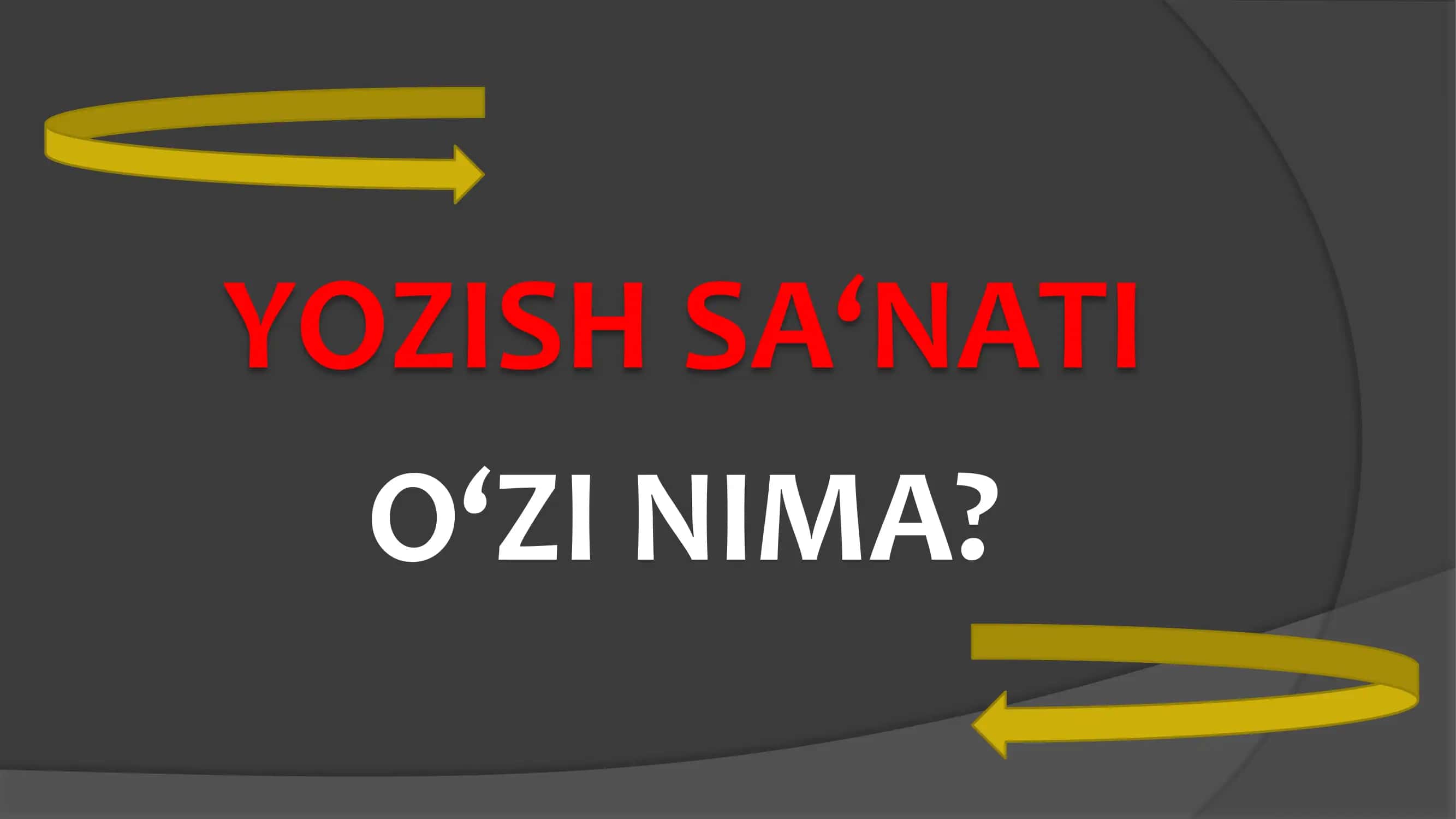 YOZISH SA'NATI 2