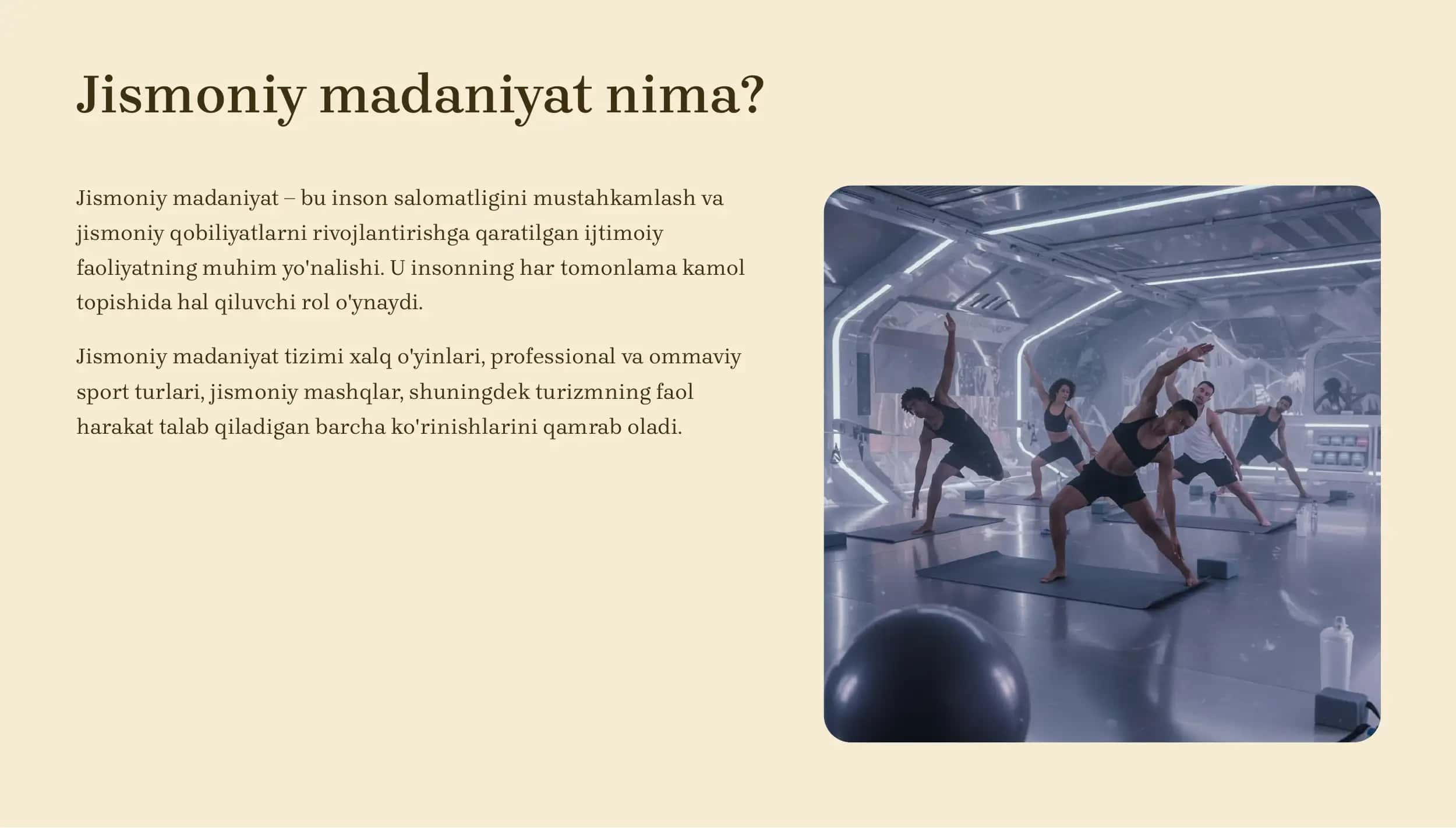 Jismoniy madaniyatning jamiyatdagi vazifalari va shakllari 2