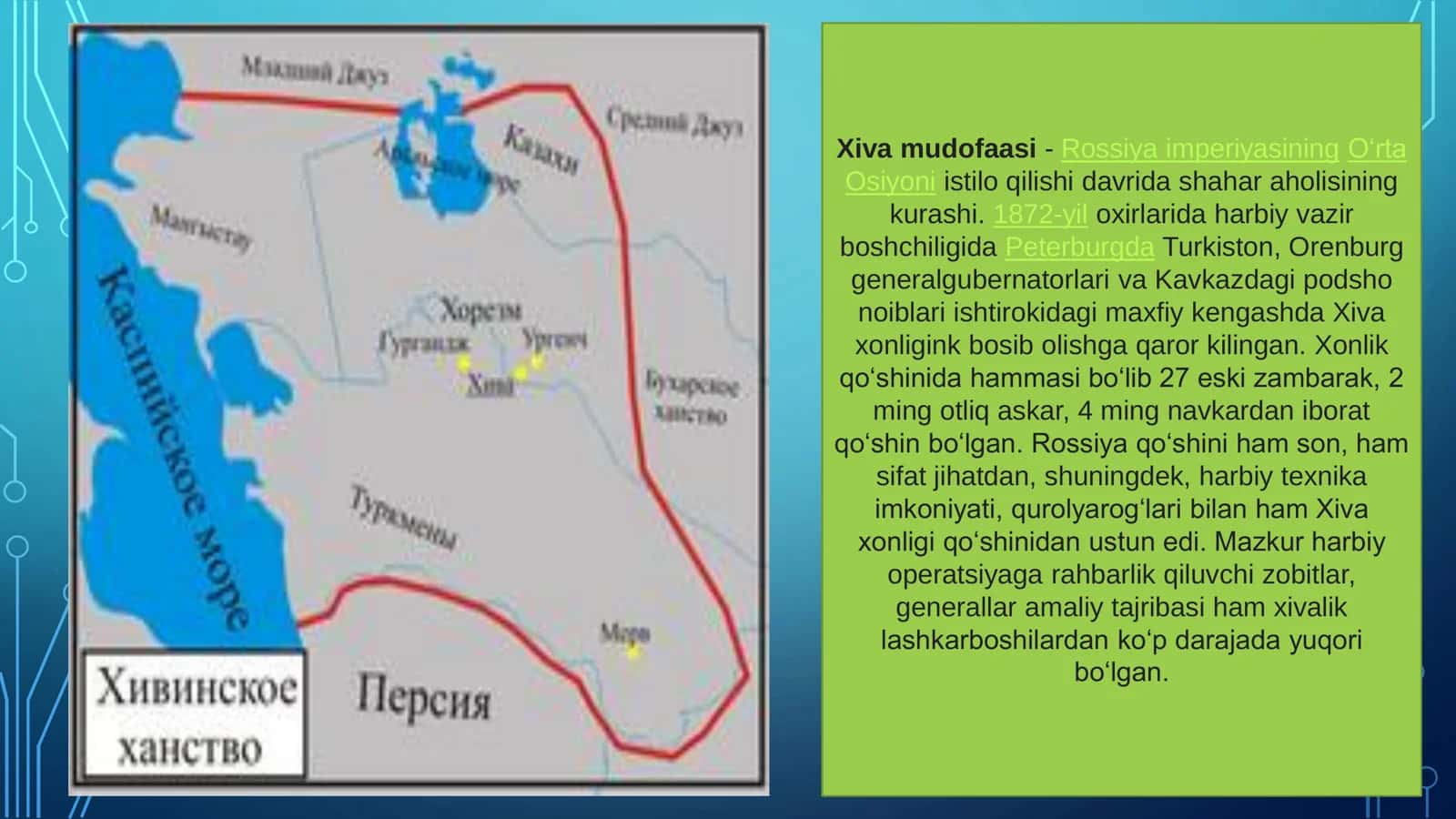 Xiva xonligida qo`shin tuzulishi mudofa va h ujum qurollari 2