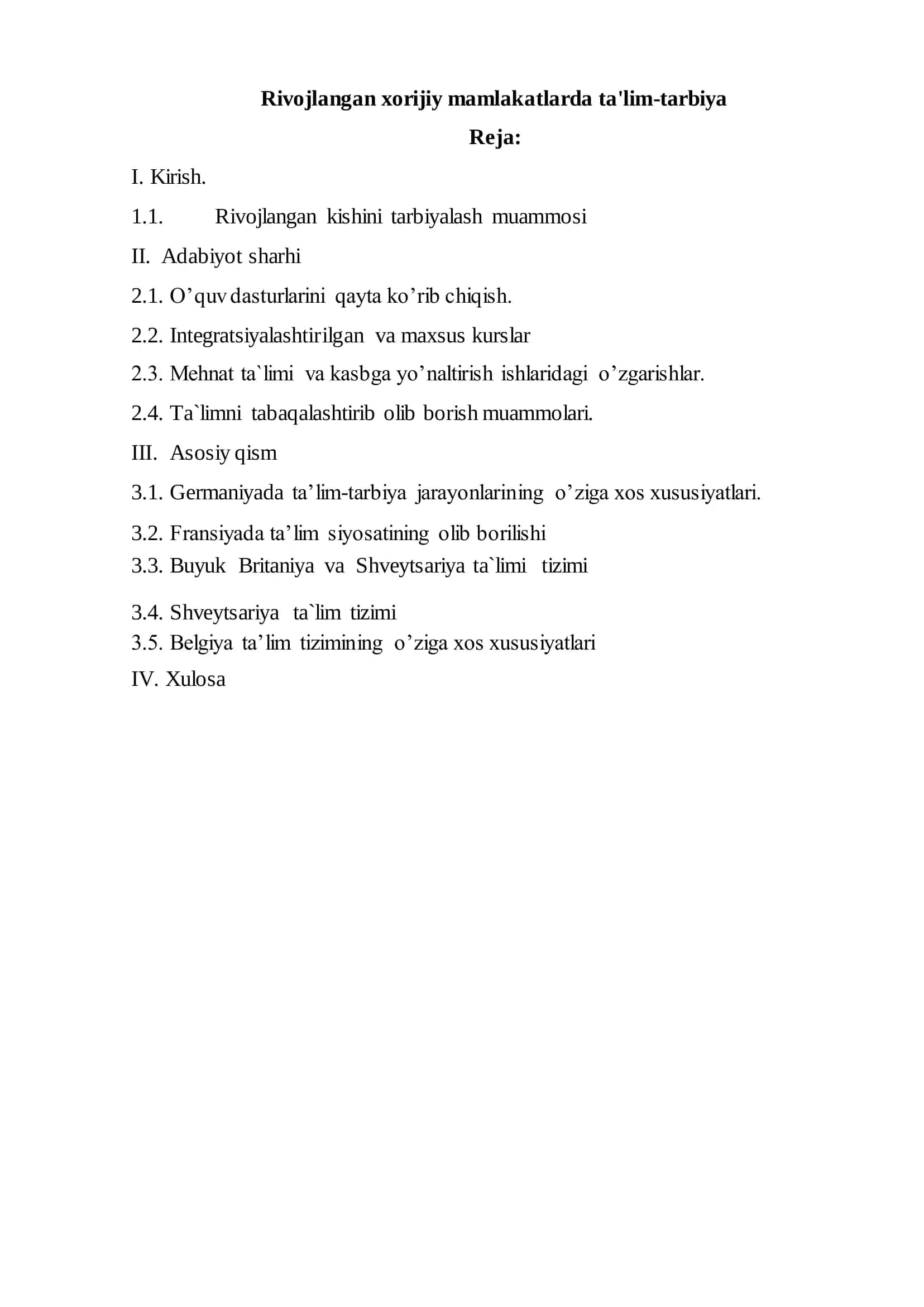 Rivojlangan xorijiy mamlakatlarda ta'lim-tarbiya 2