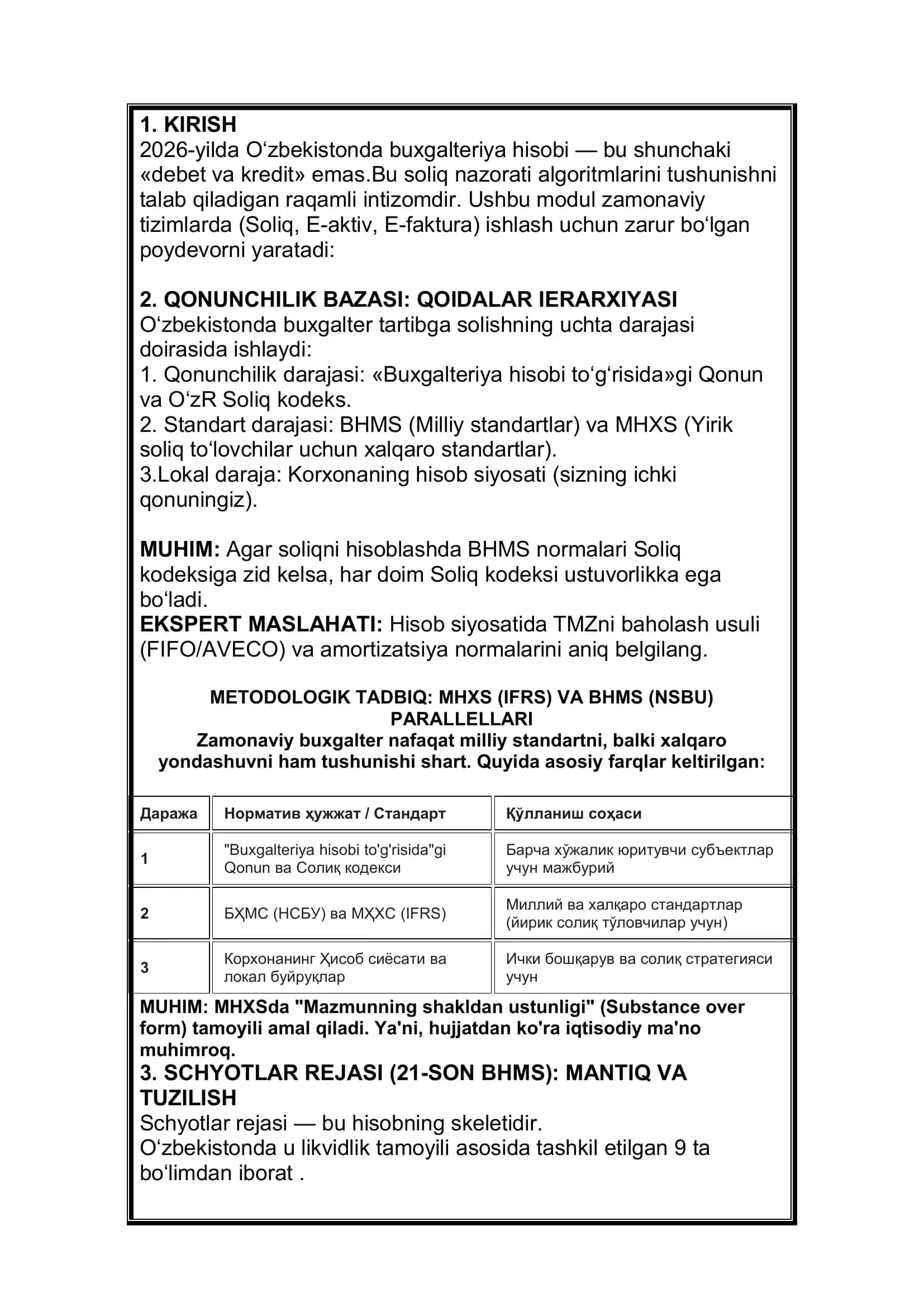 1-MODUL: O‘zbekistonda hisob arxitekturasi va raqamli nazorat 2
