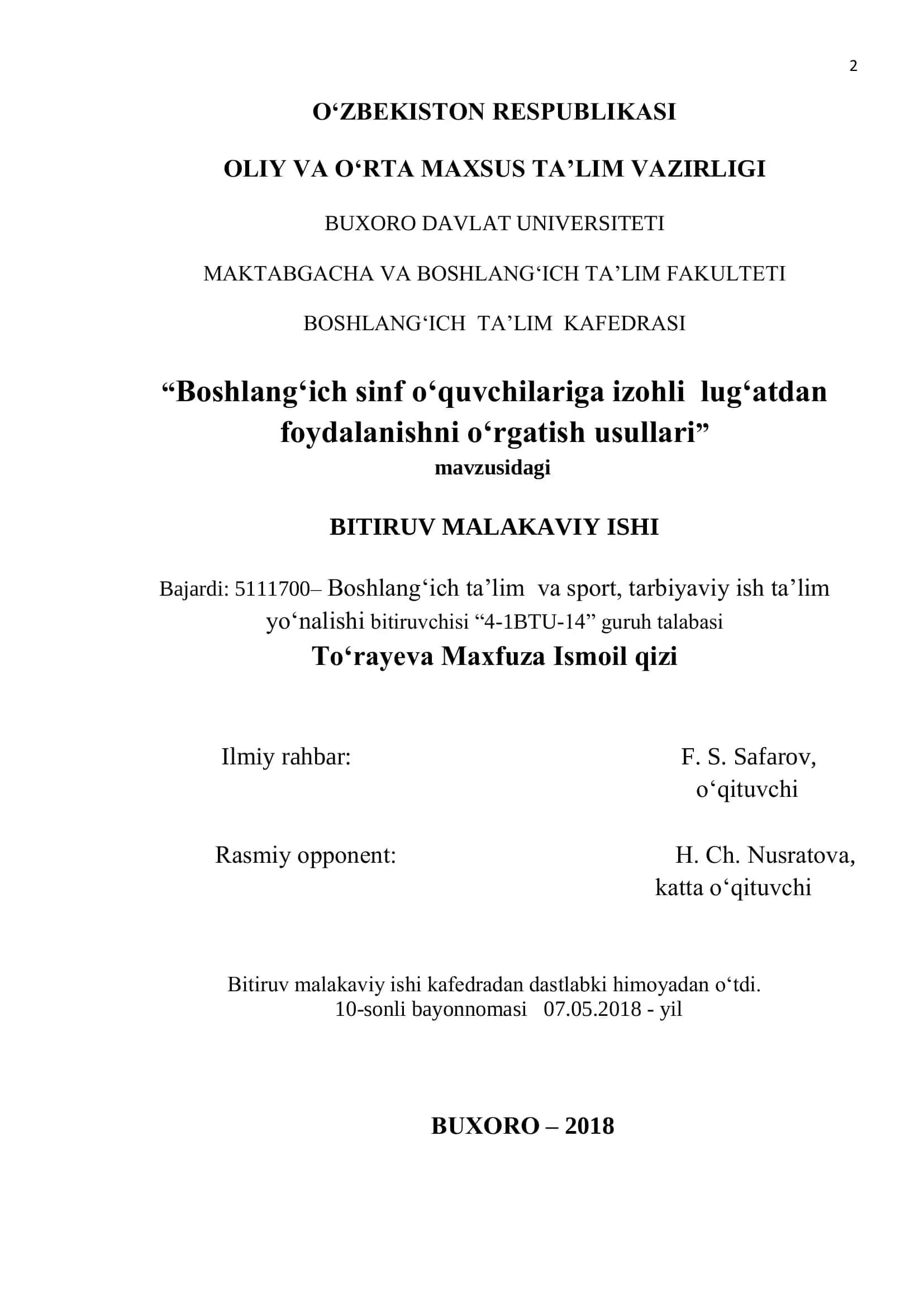Boshlang‘ich sinf o‘quvchilariga izohli lug‘atdan foydalanishni o‘rgatish usullari 2