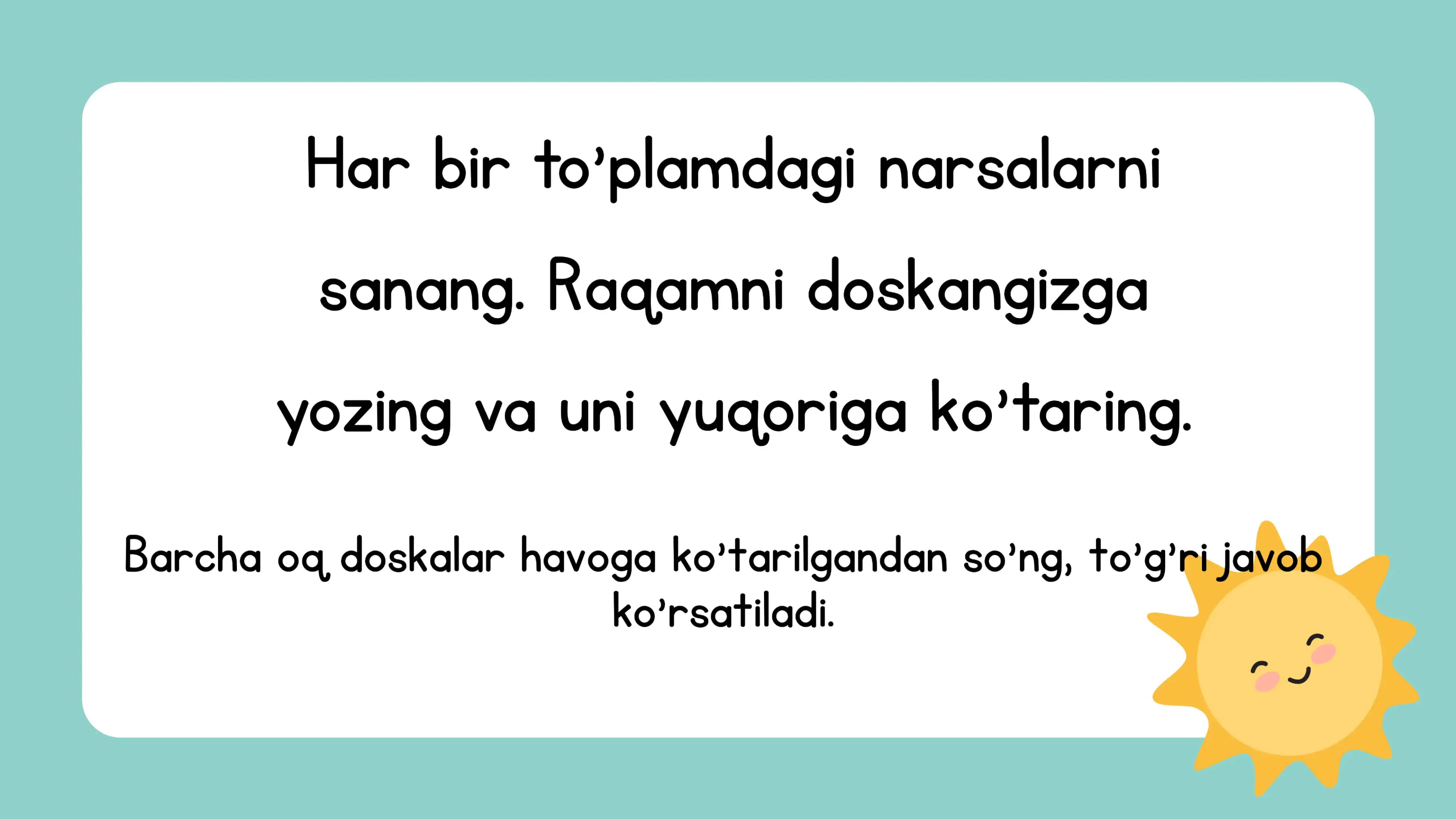 Boshlangich sinf uchun 2
