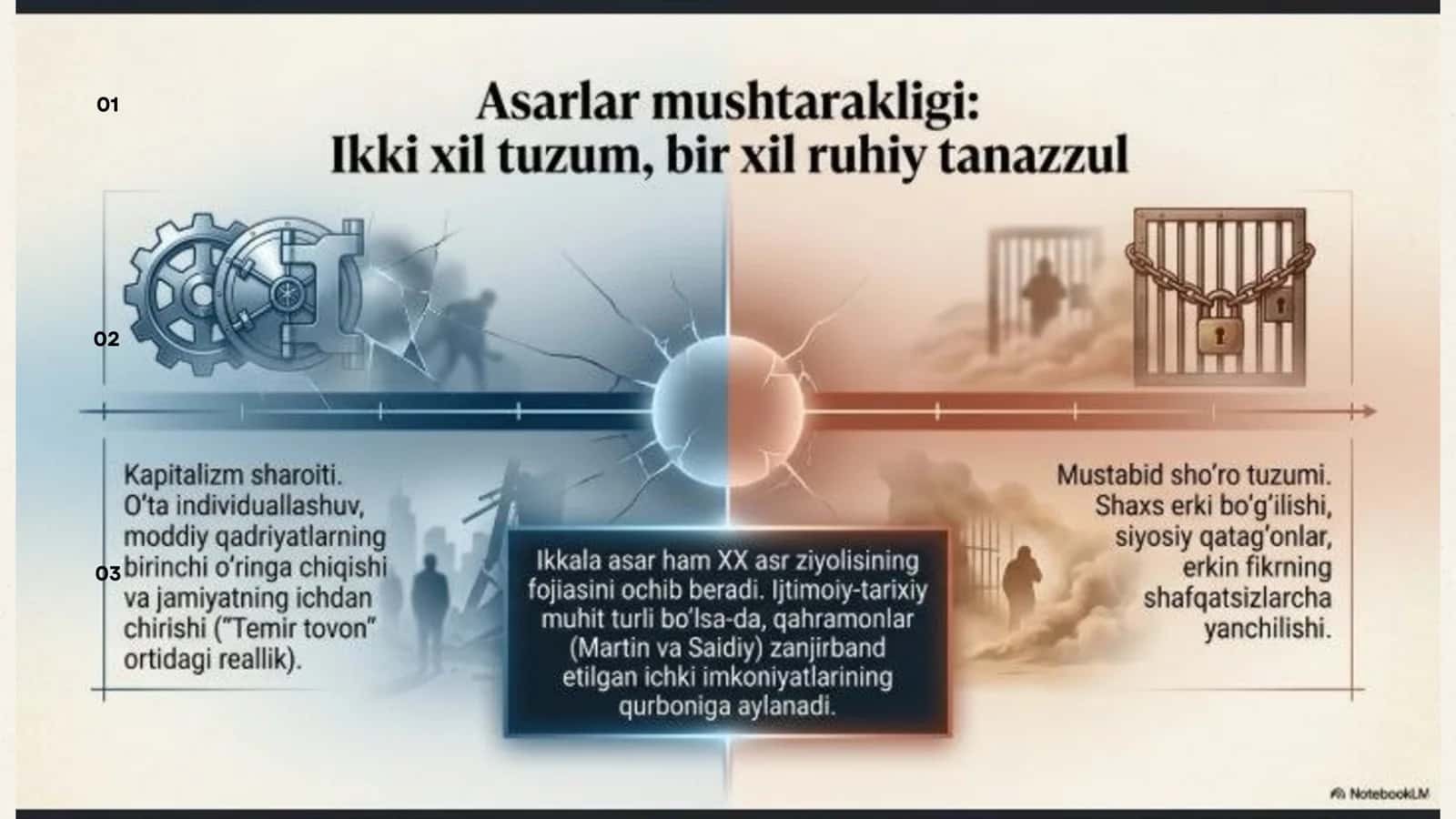 Ikki qit`a, bir fojea Martin Iden va Sarob romanlari qiyosi 2