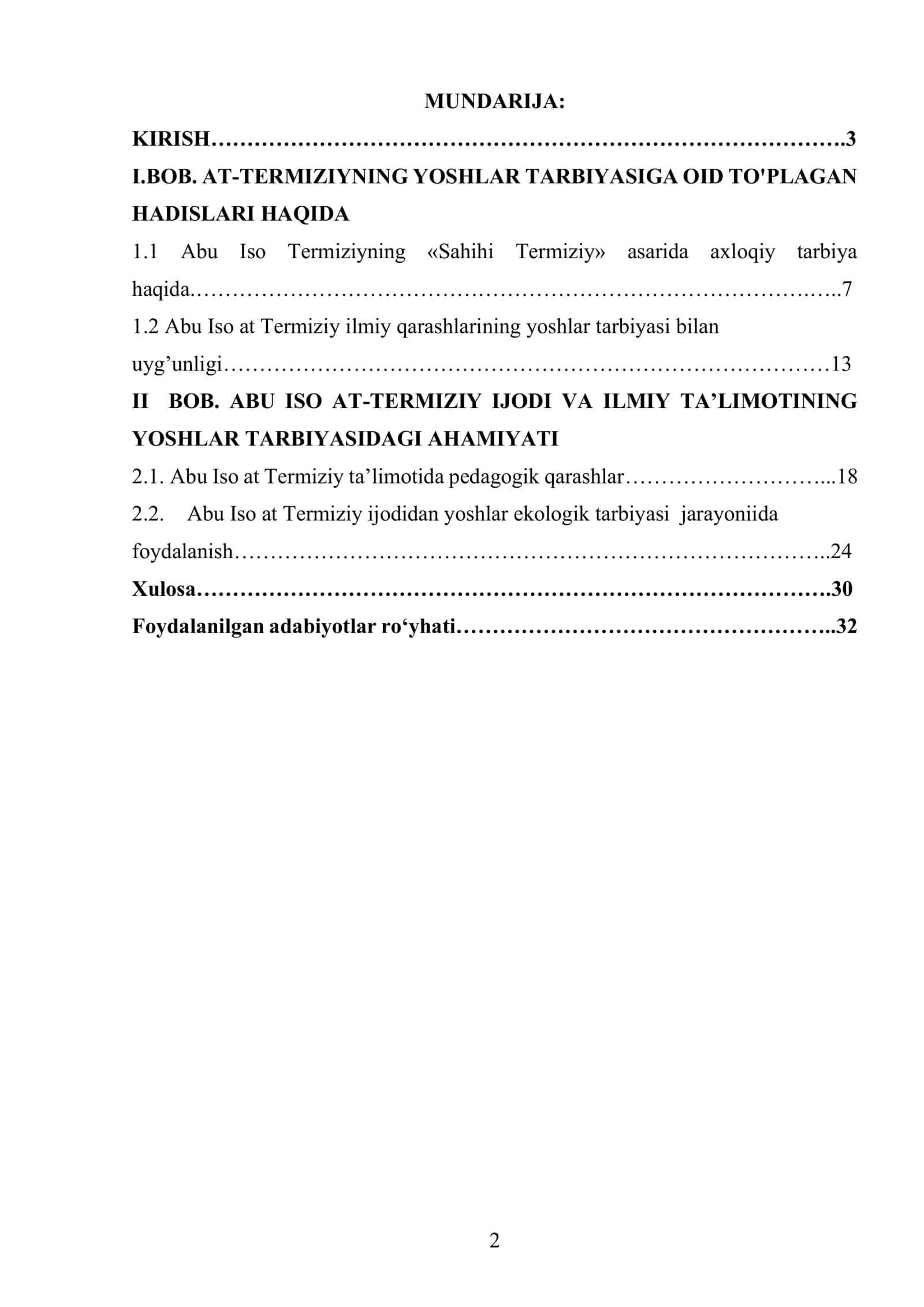 Yosh avlodni tarbiyalashda at-Temiziy ta'limotining o'rni 2