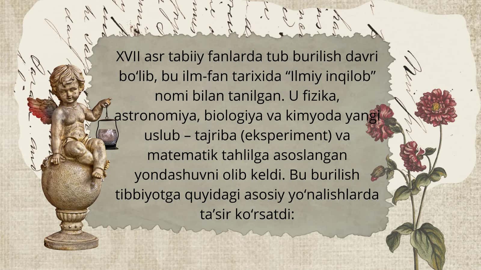 XVII asrdagi tabiiy fanlardagi tub burilish va uning tibbiyotga ta’siri 2