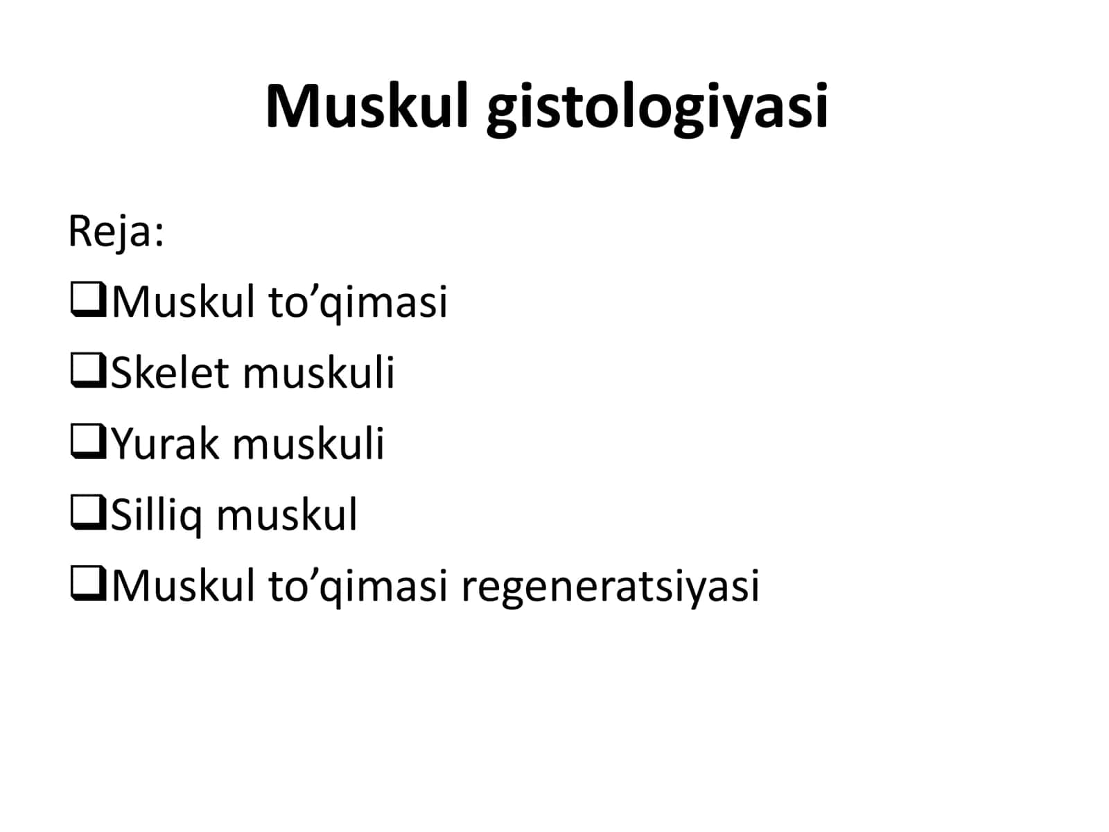 Muskul gistologiyasi 2