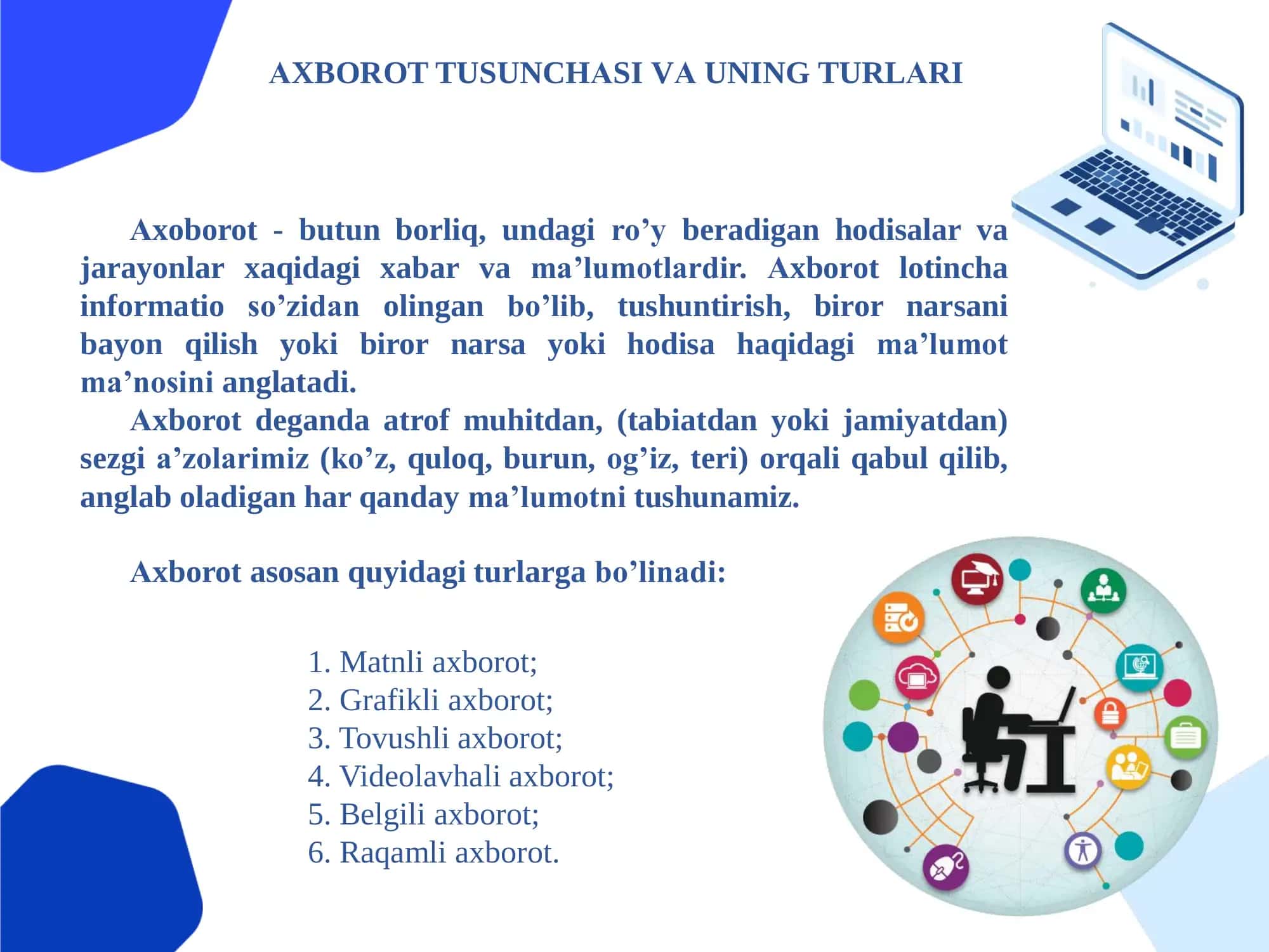 Ax Borot Tushunchasi va Tur 2