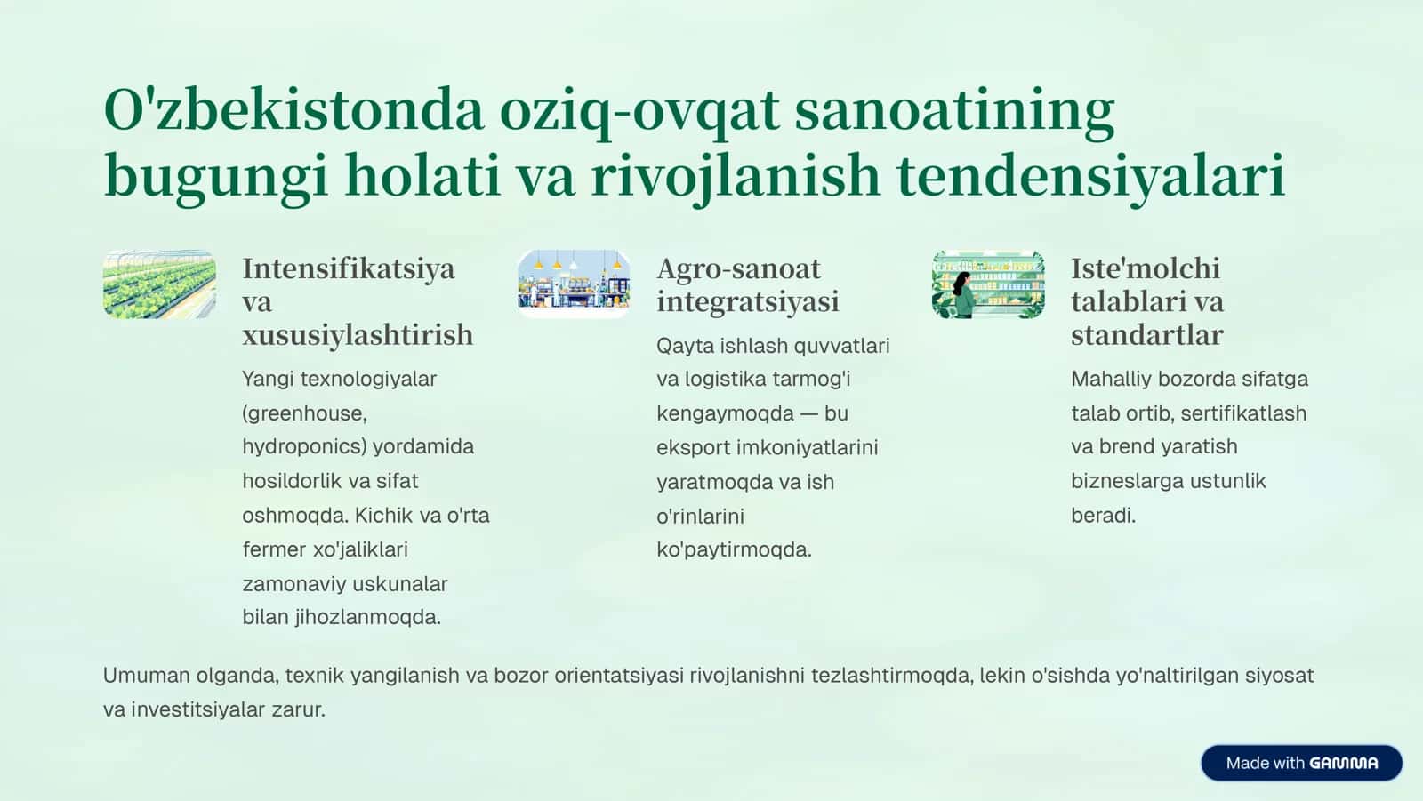 Oziq-ovqat sanoati 2