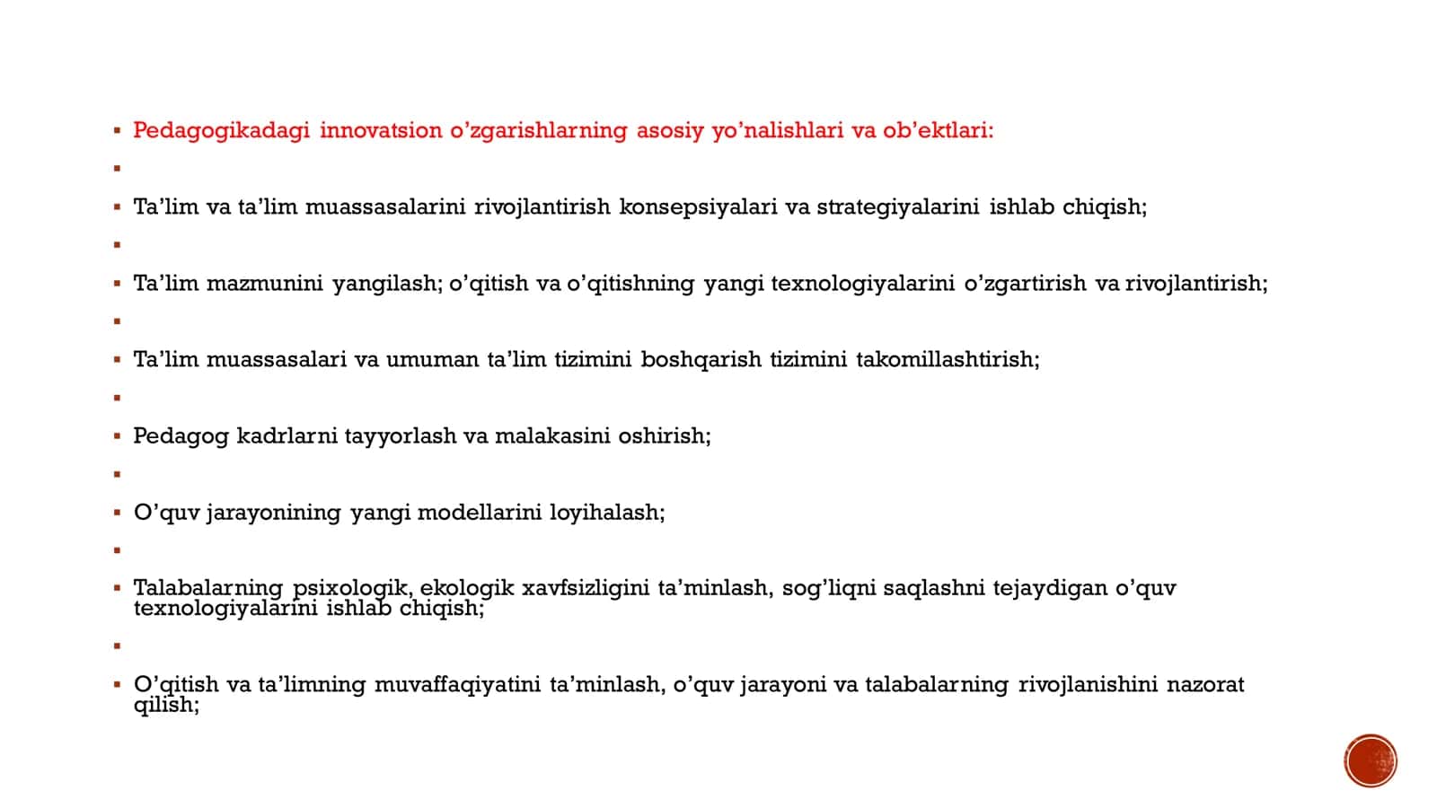 INNOVATSION TA’LIM TEXNOLOGIYALARINING MOHIYATI, NAZARIY ASOSLARI VA TURLARI 2
