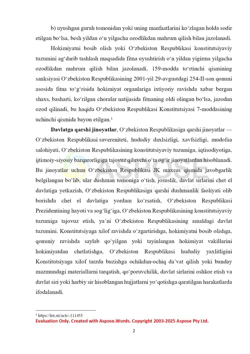 O‘zbekiston Respublikasining konstitutsiyaviy tuzumiga tajovuz qilish 2