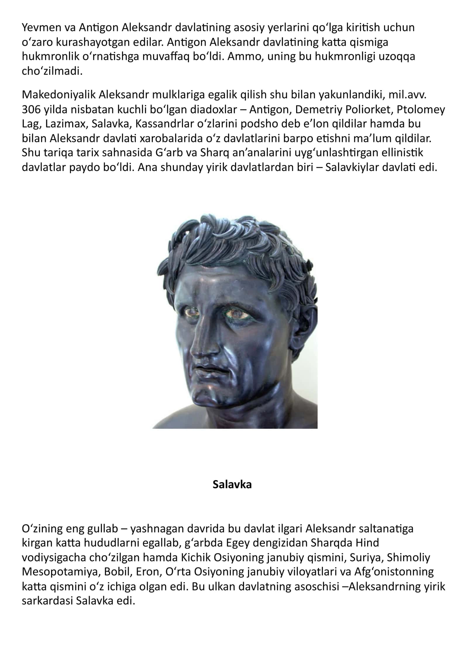 ELLINIZM DAVRIDA O'RTA OSIYO. YUNON-BAQTRIYA VA PARFIYA DAVLATLARI 2