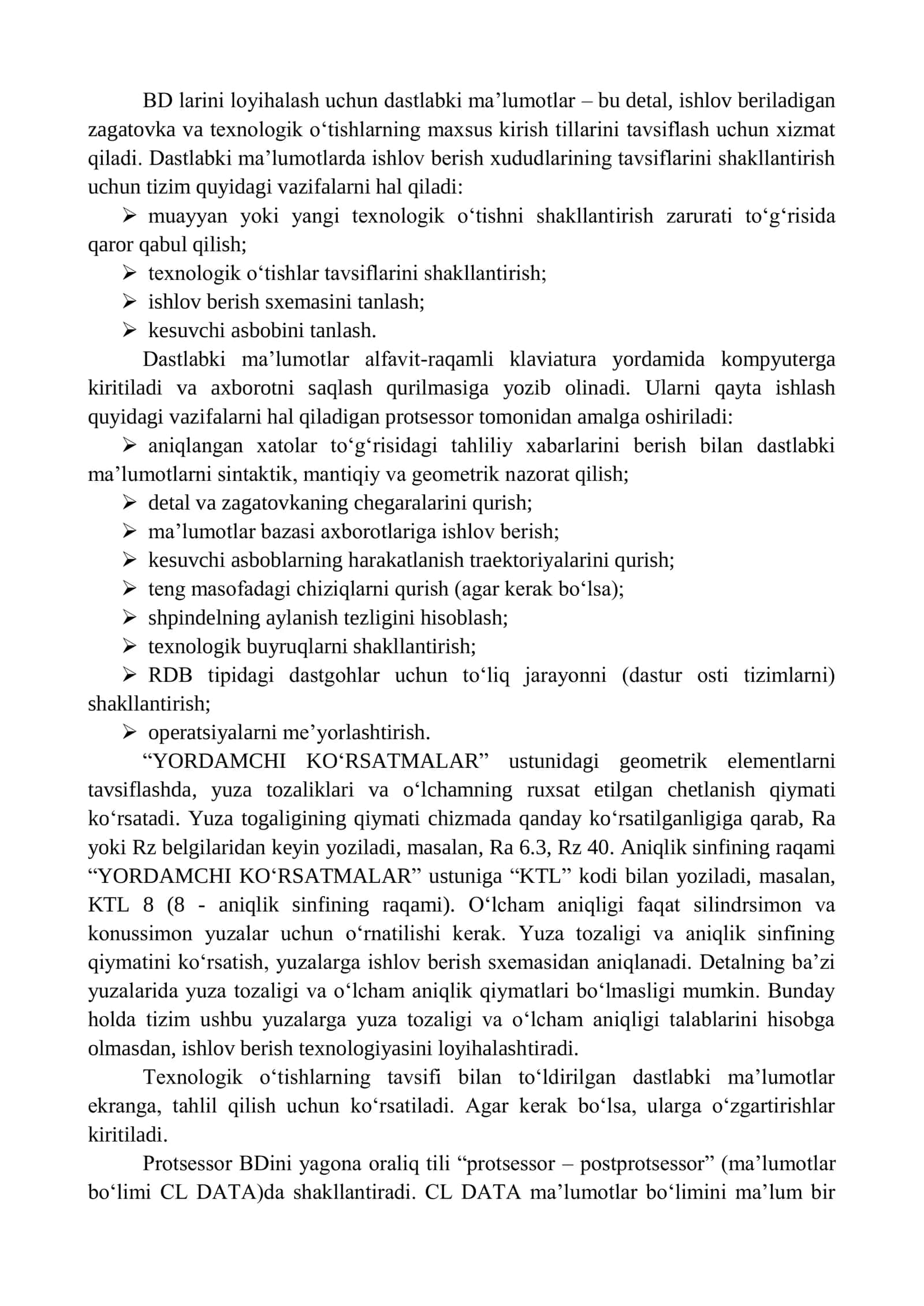Avtomatlashtirilgan boshqaruv dasturlarini loyihalash 2