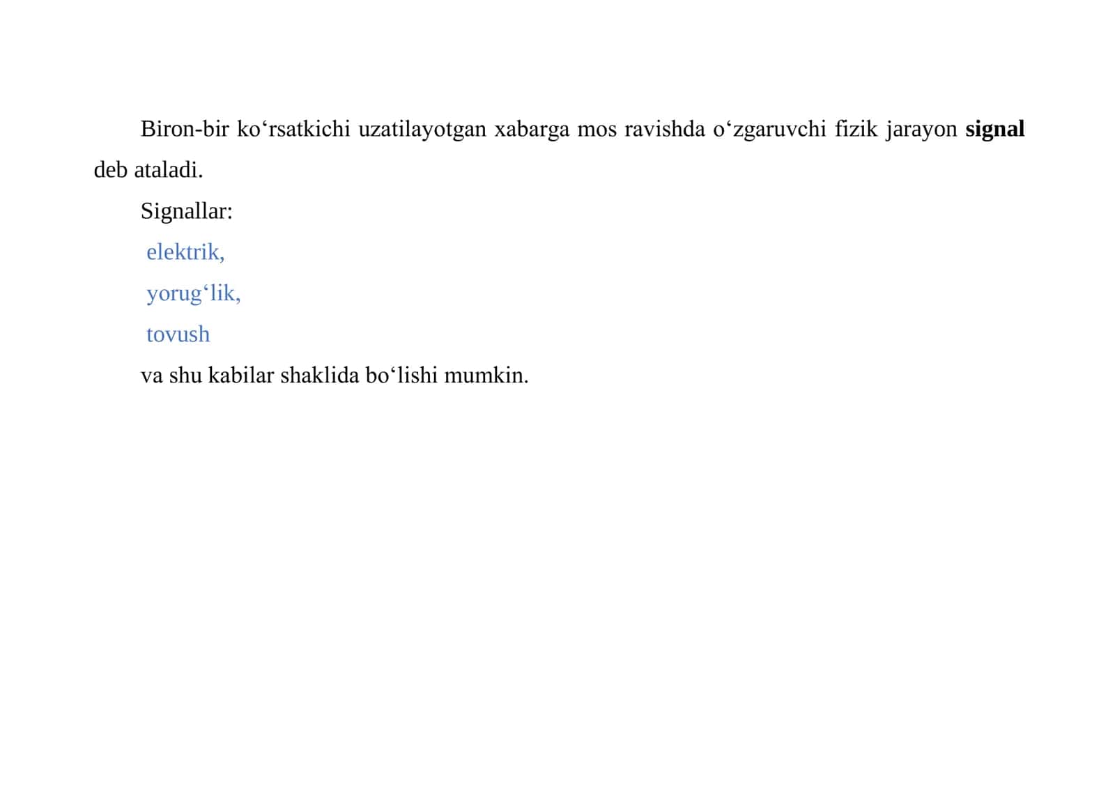 AXBOROT, XABAR VA SIGNALLAR HAQIDA UMUMIY TUSHUNCHALAR 2