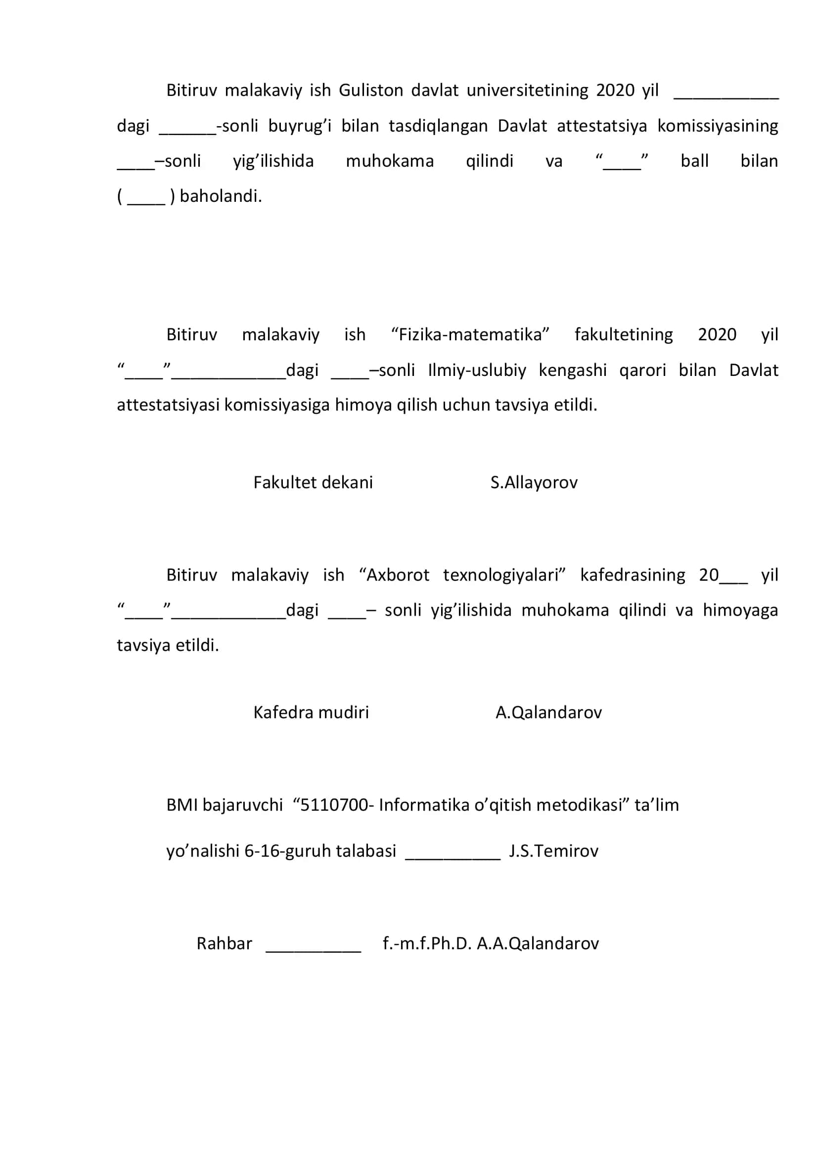 INFORMATIKA O’QITISH METODIKASI 2