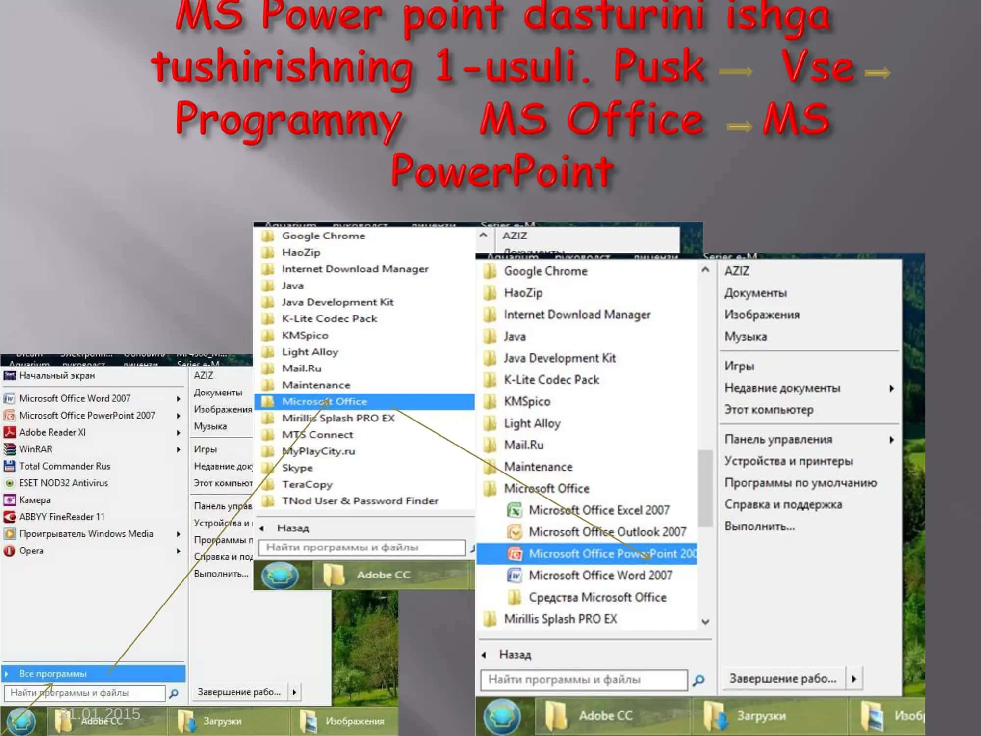 MS Power Point dasturining imkoniyatlari 2