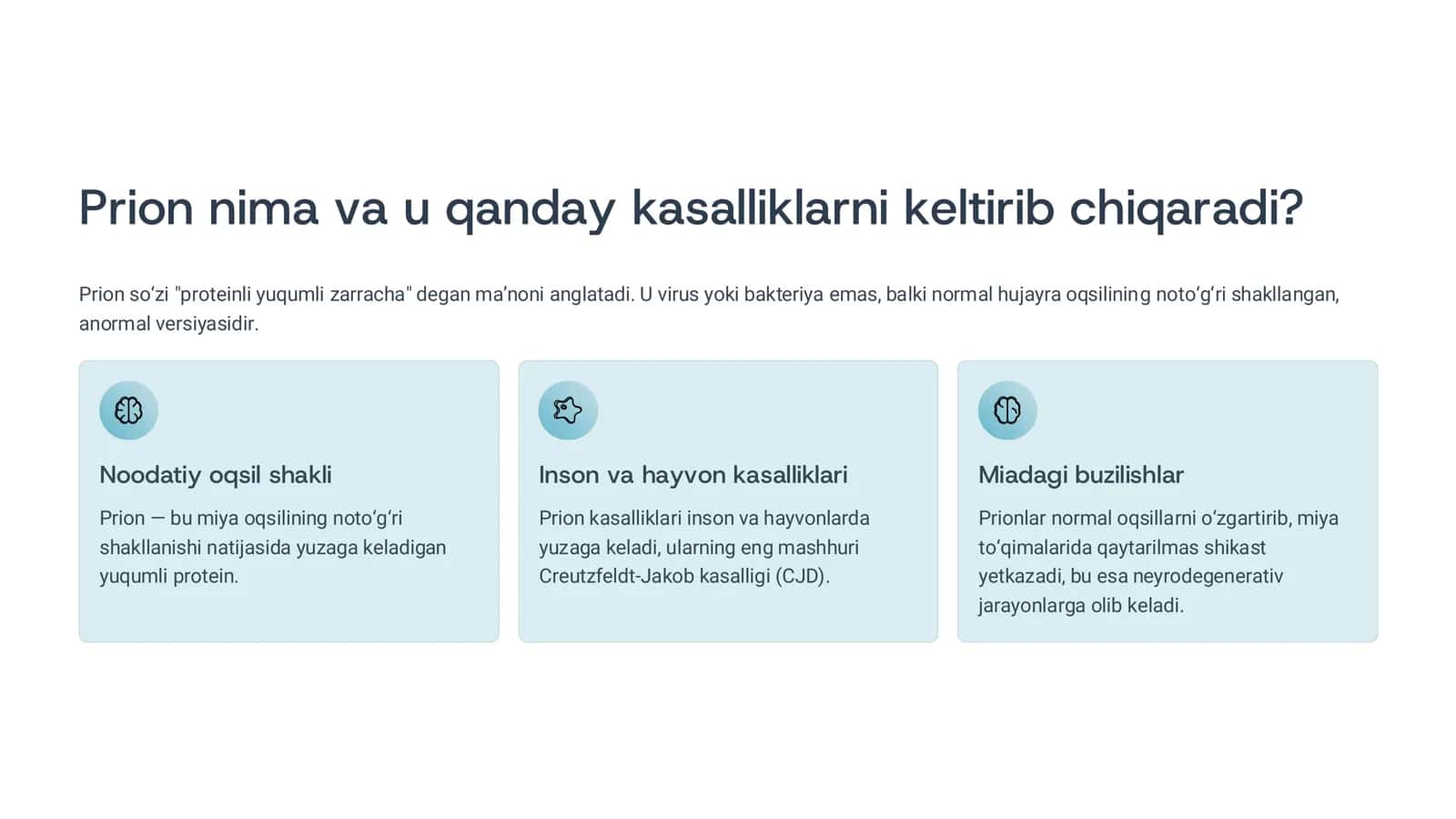 Oziqlanish buzilishi va prion kasalliklari: Tibbiyotda yangi tahdid 2