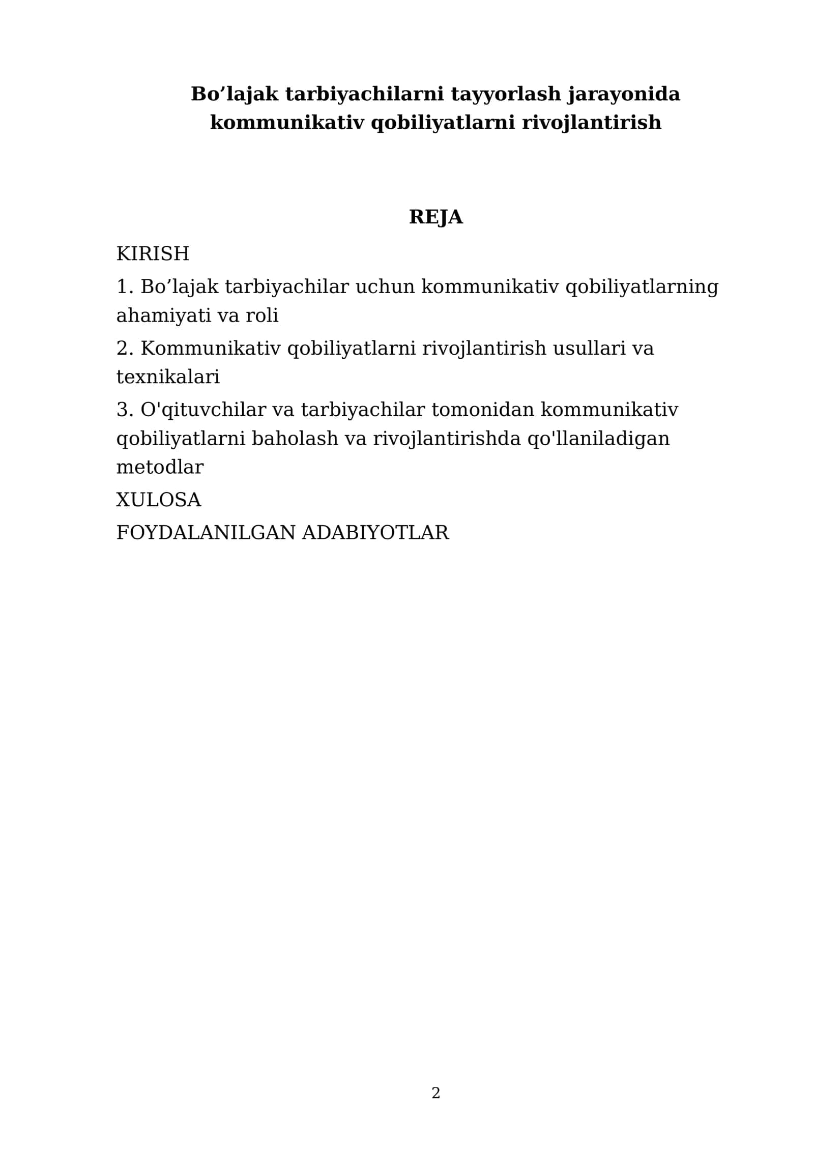 Bo’lajak tarbiyachilarni tayyorlash jarayonida kommunikativ qobiliyatlarni rivojlantirish 2